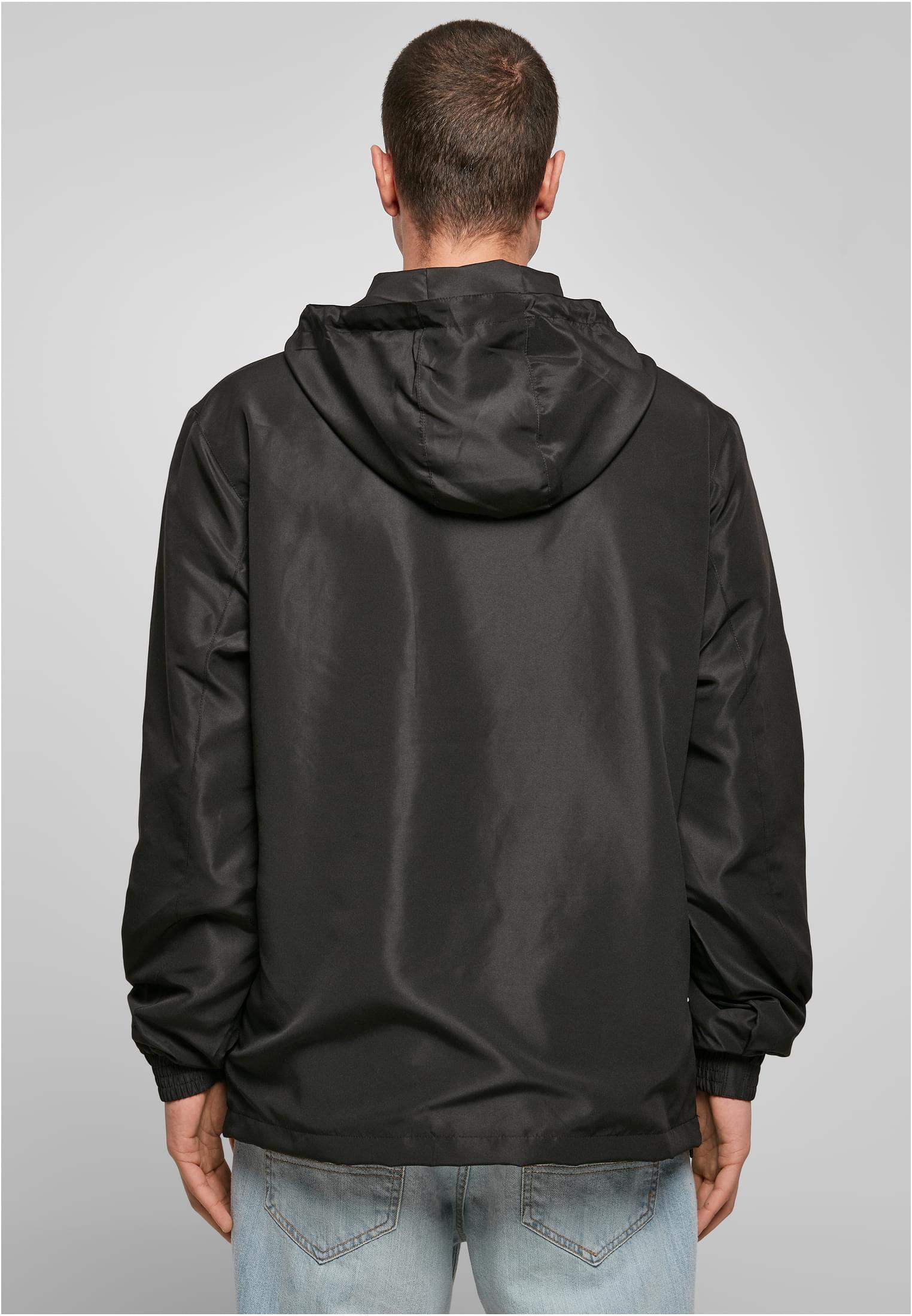 Recycled Basic Pull Over Jacket | black