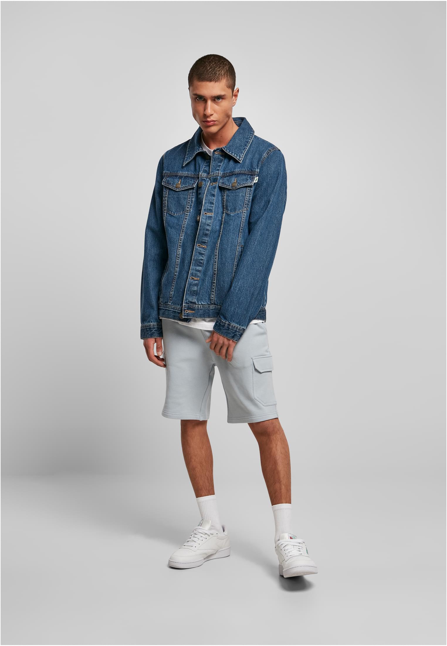 Organic Basic Denim Jacket | mid indigo washed