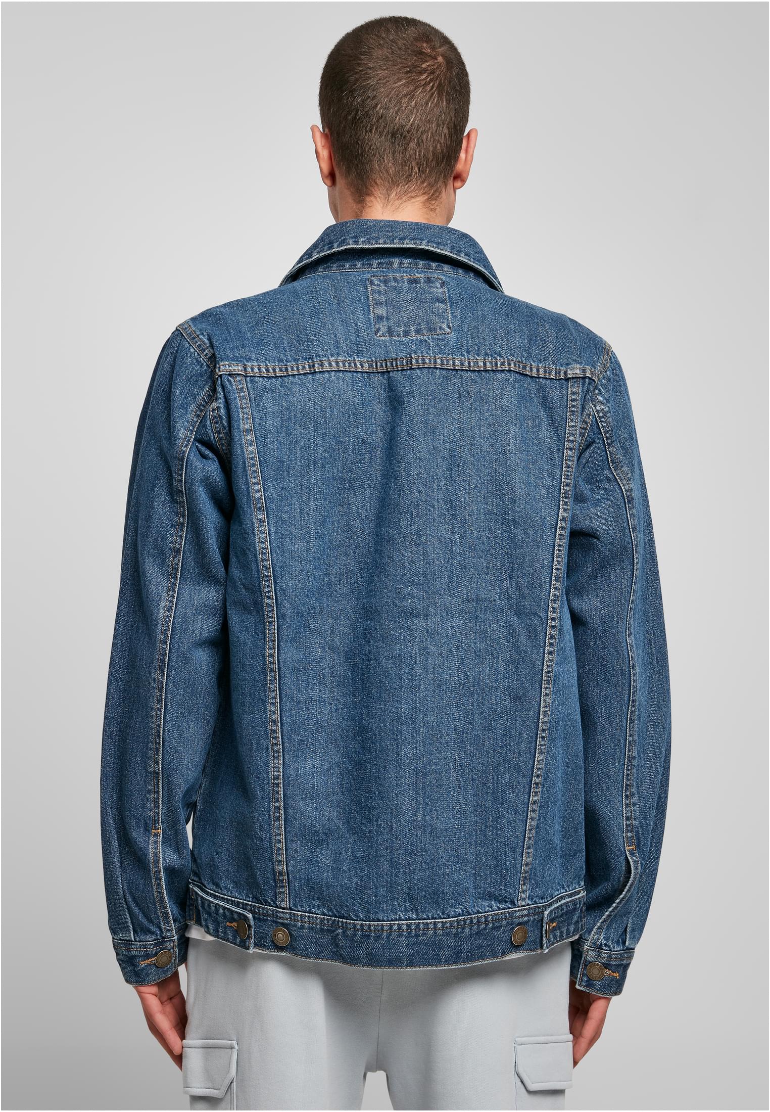 Organic Basic Denim Jacket | mid indigo washed