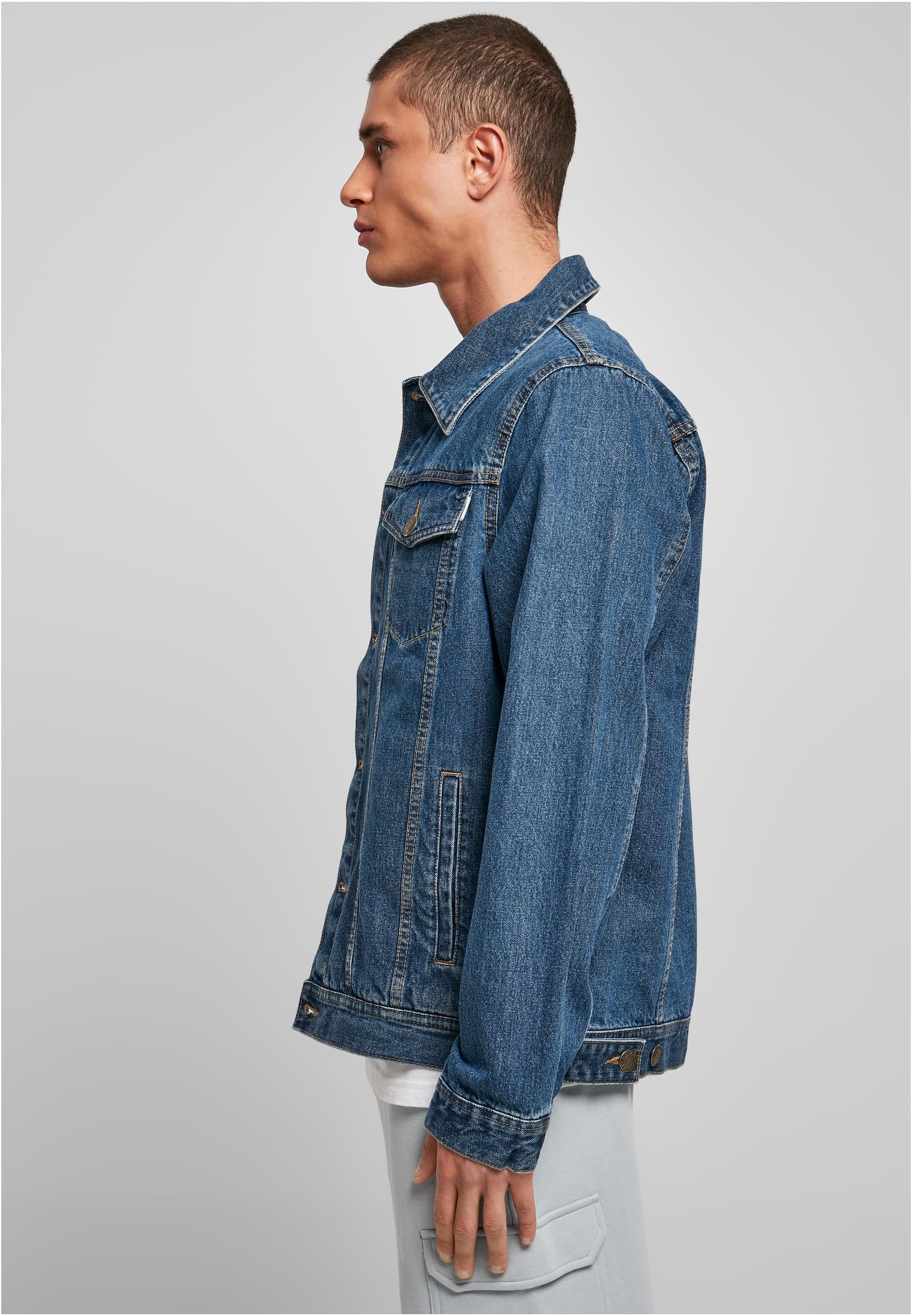 Organic Basic Denim Jacket | mid indigo washed