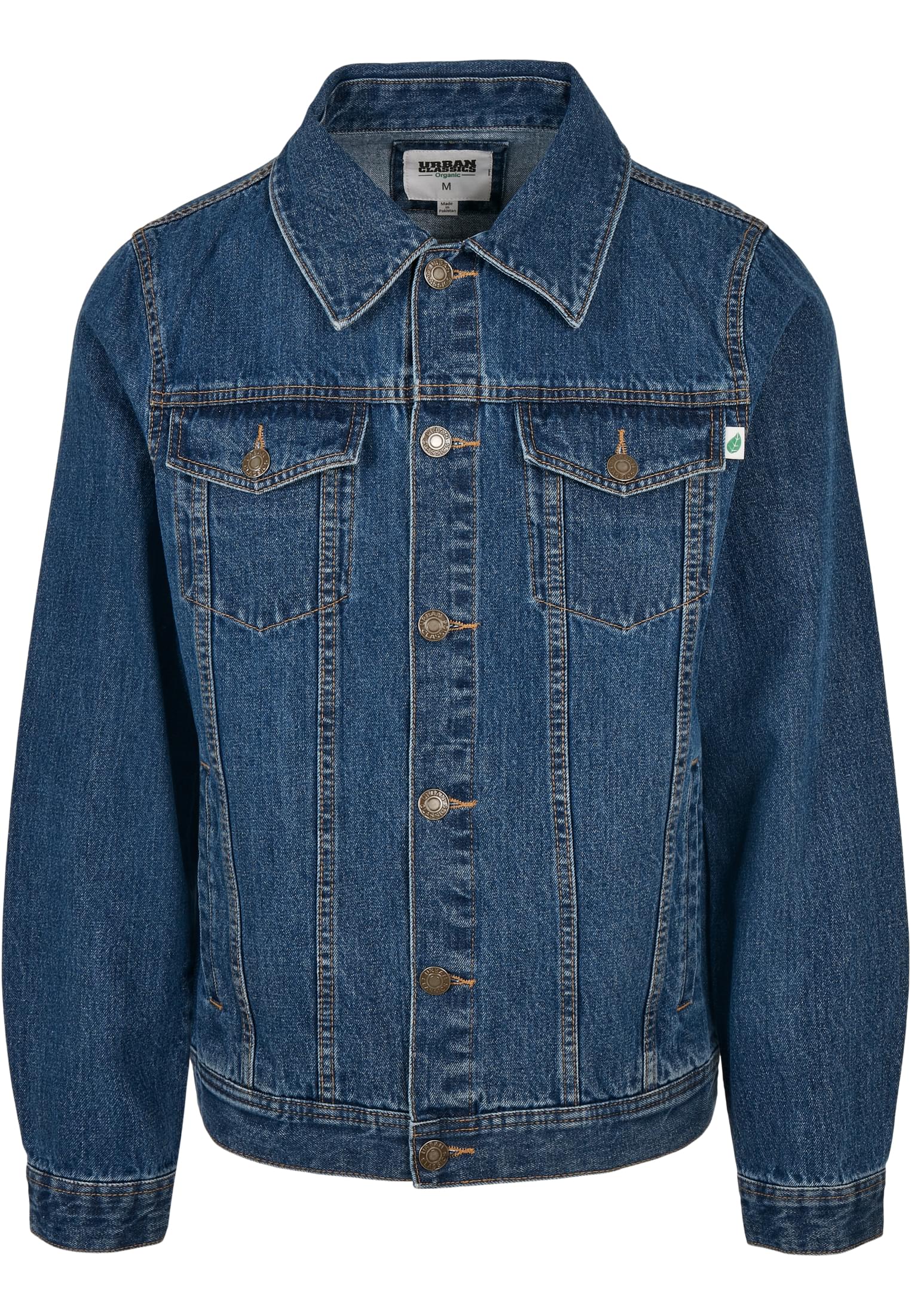 Organic Basic Denim Jacket | mid indigo washed