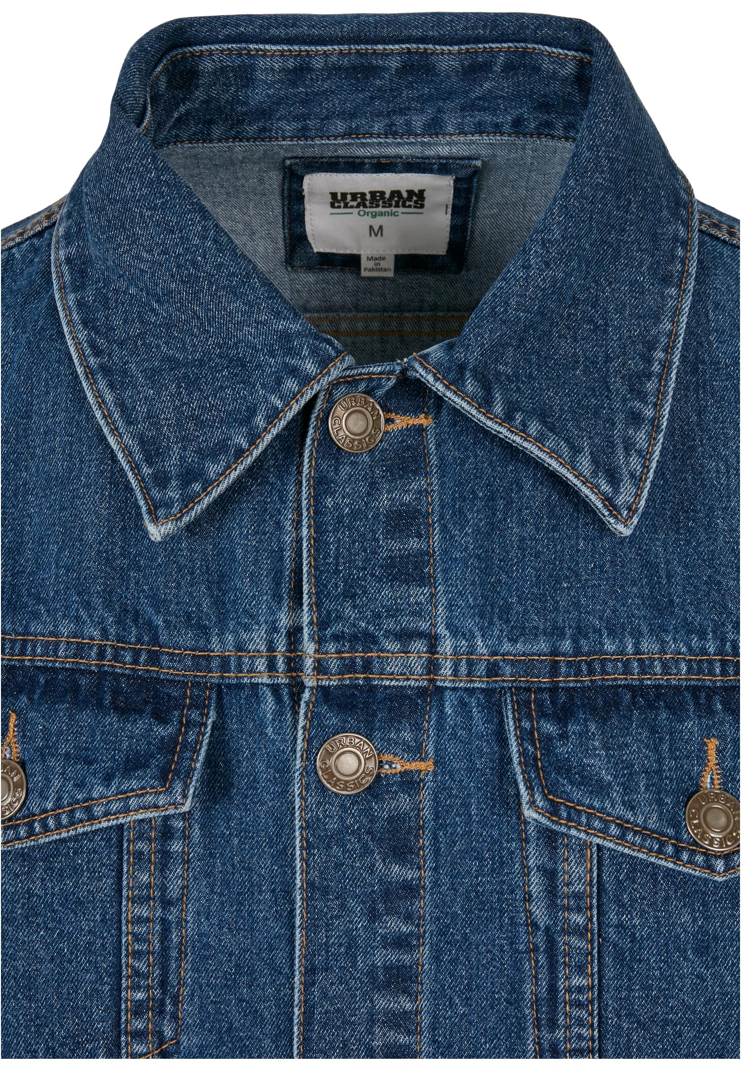 Organic Basic Denim Jacket | mid indigo washed