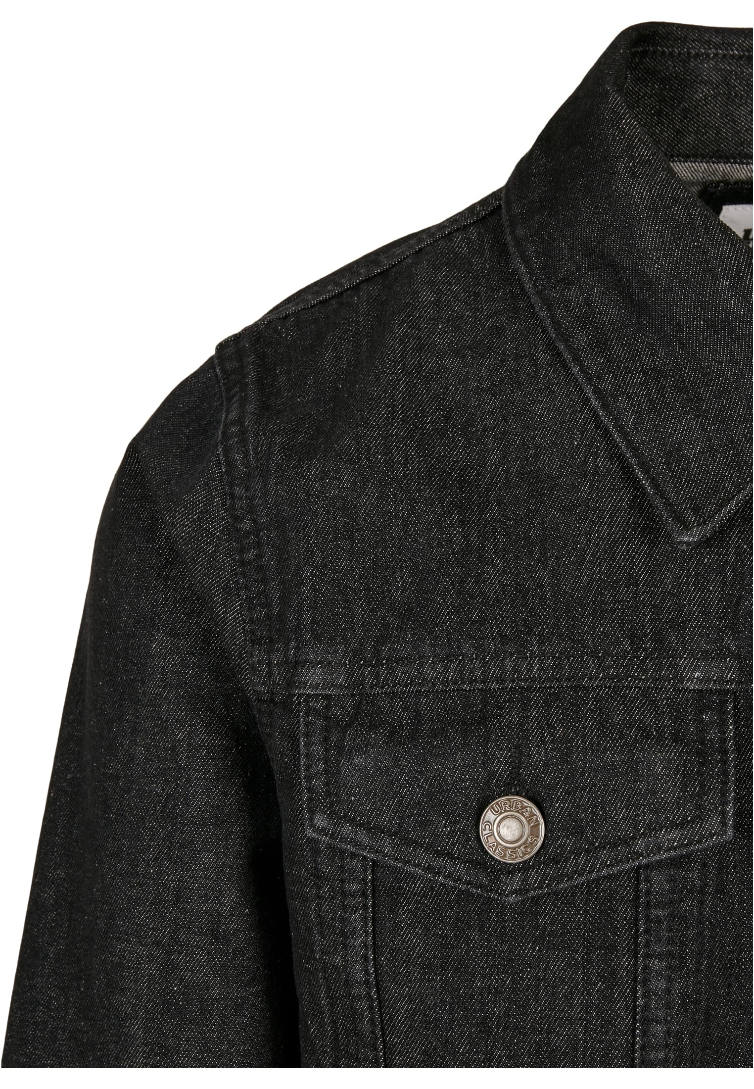 Organic Basic Denim Jacket | black washed