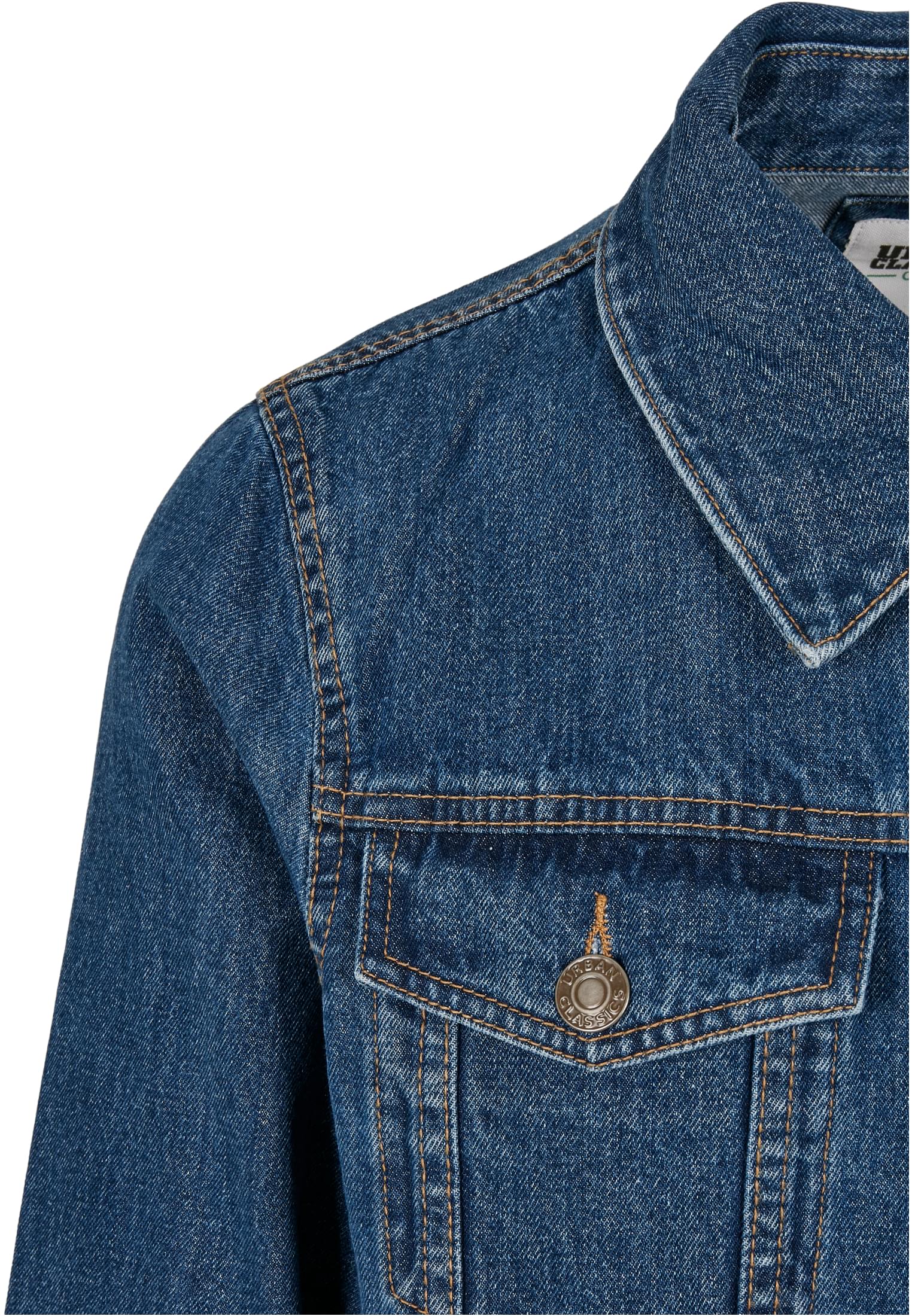 Organic Basic Denim Jacket | mid indigo washed