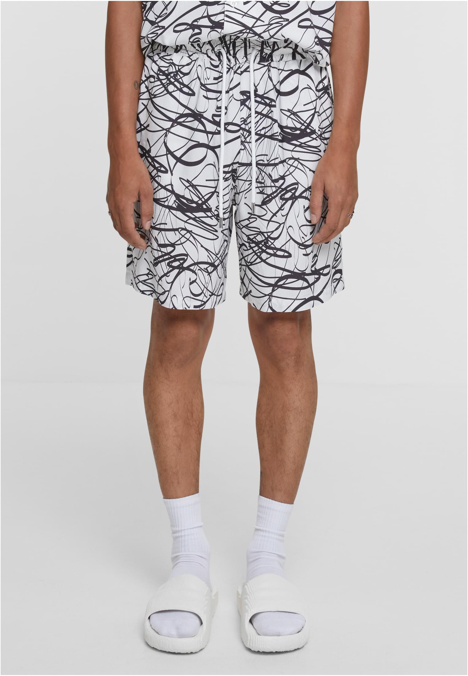 Viscose AOP Resort Shorts | whitescribble