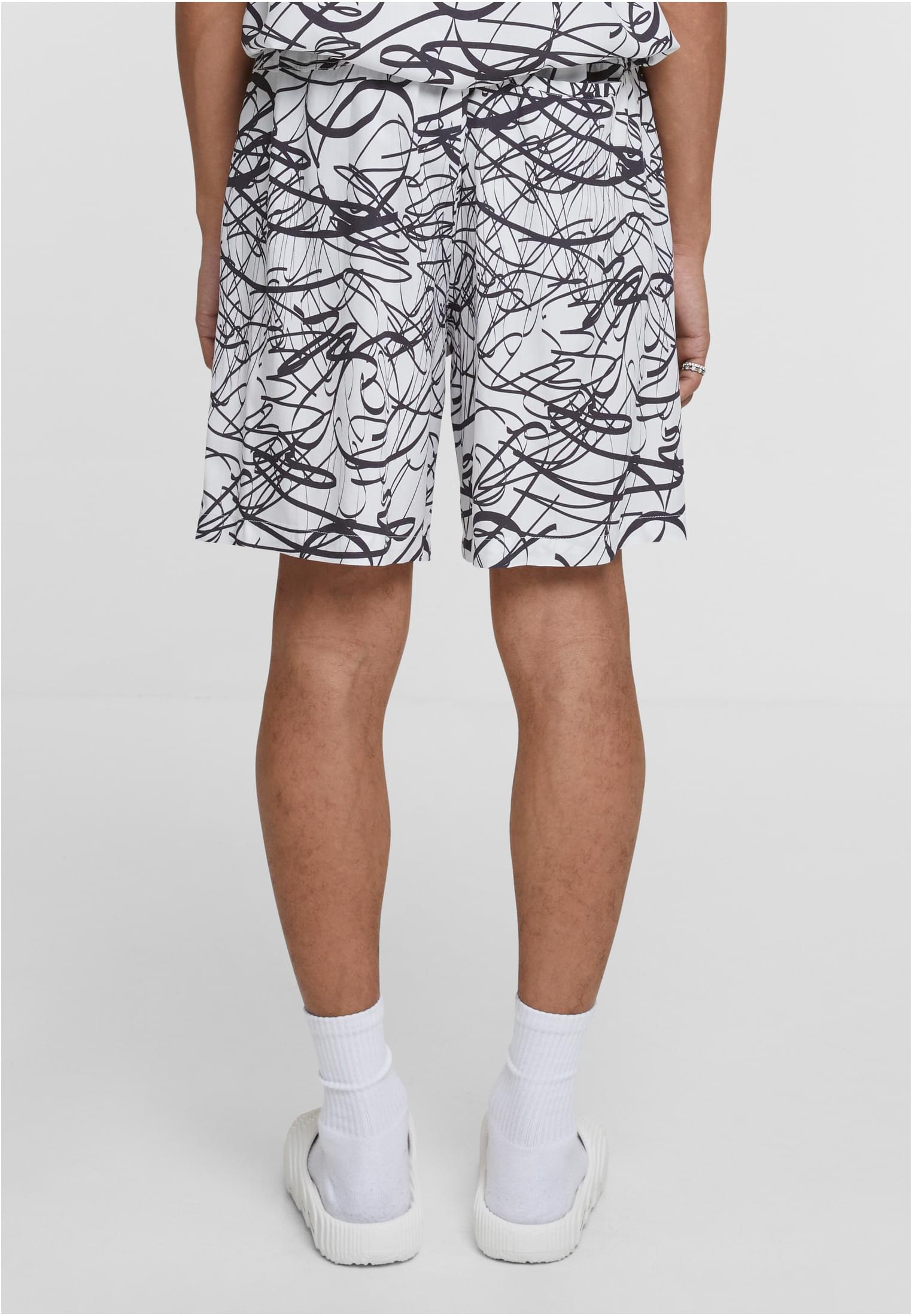 Viscose AOP Resort Shorts | whitescribble