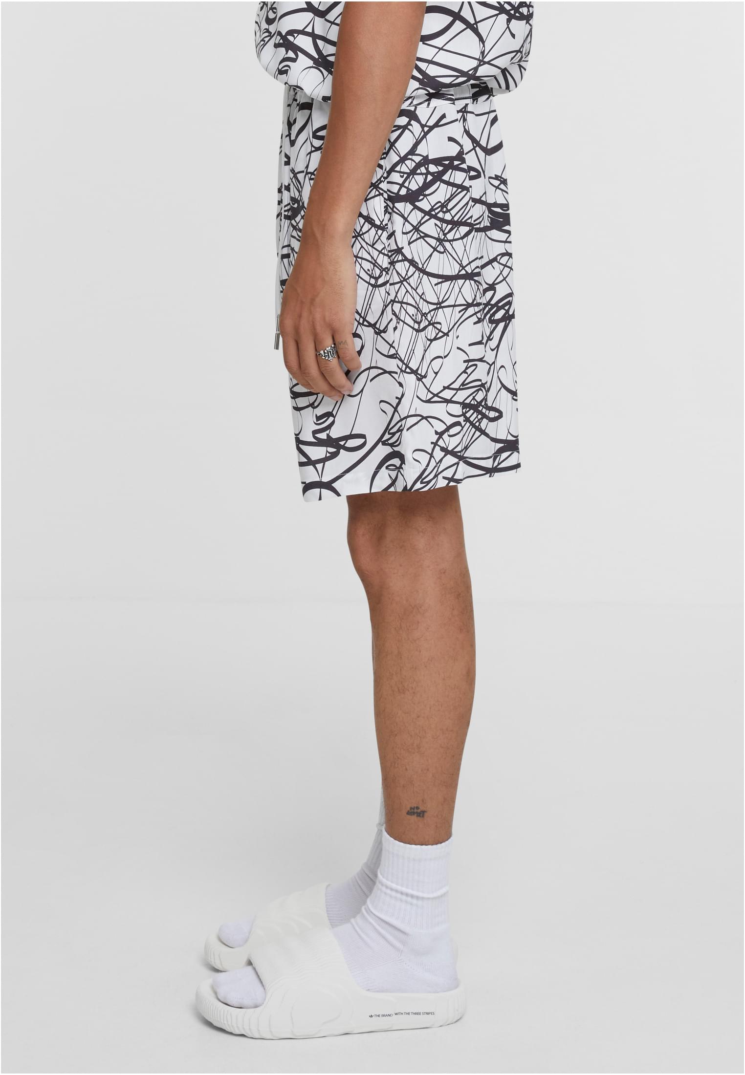 Viscose AOP Resort Shorts | whitescribble