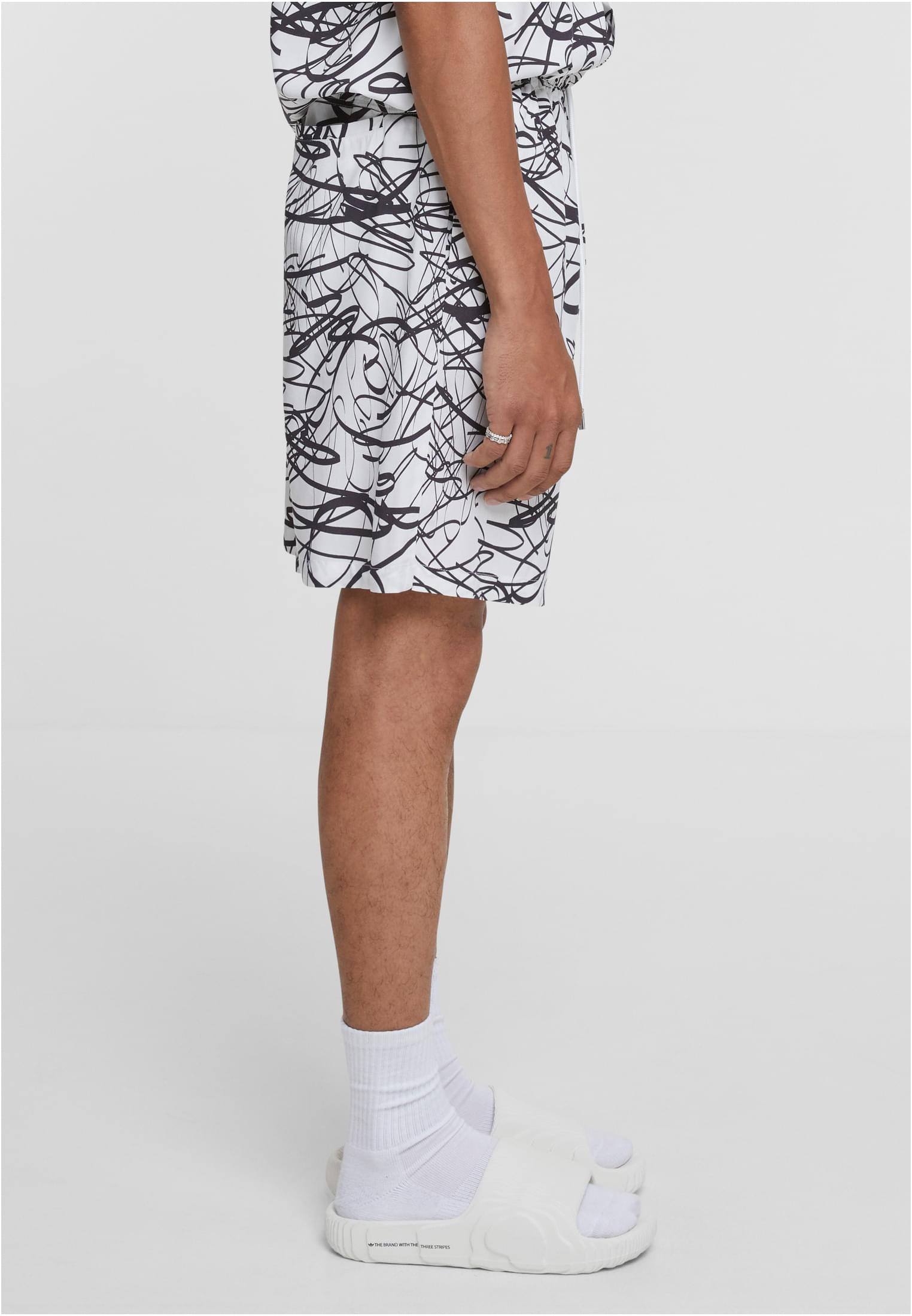 Viscose AOP Resort Shorts | whitescribble