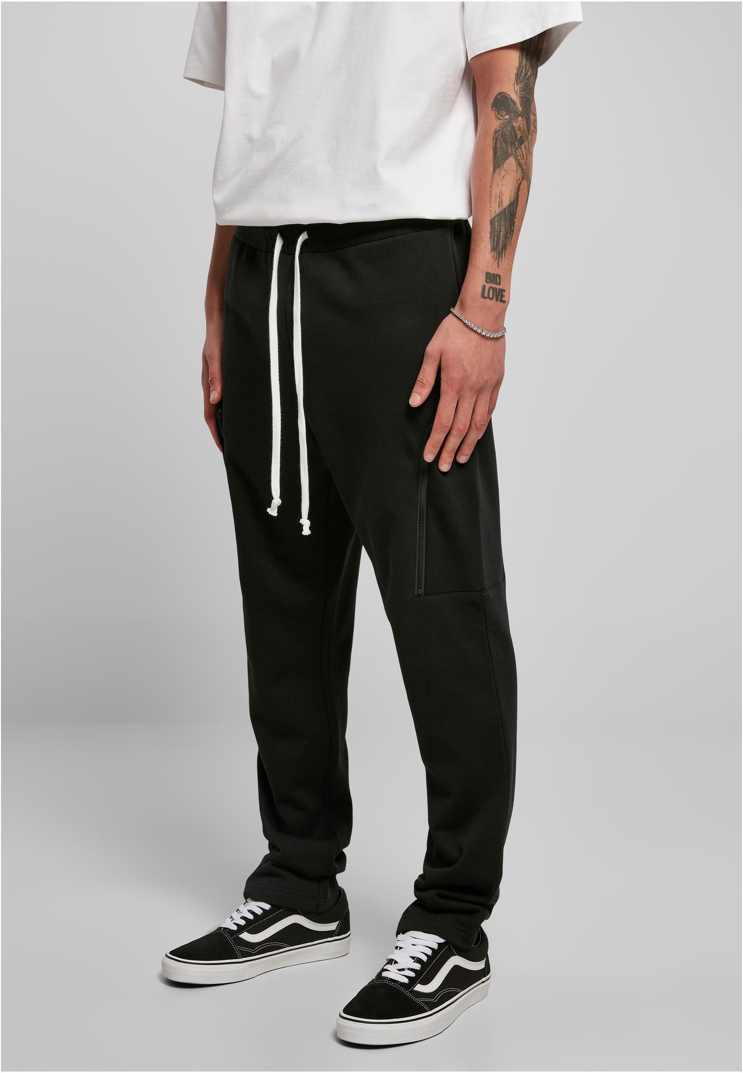 Low Crotch Cargo Sweatpants | black