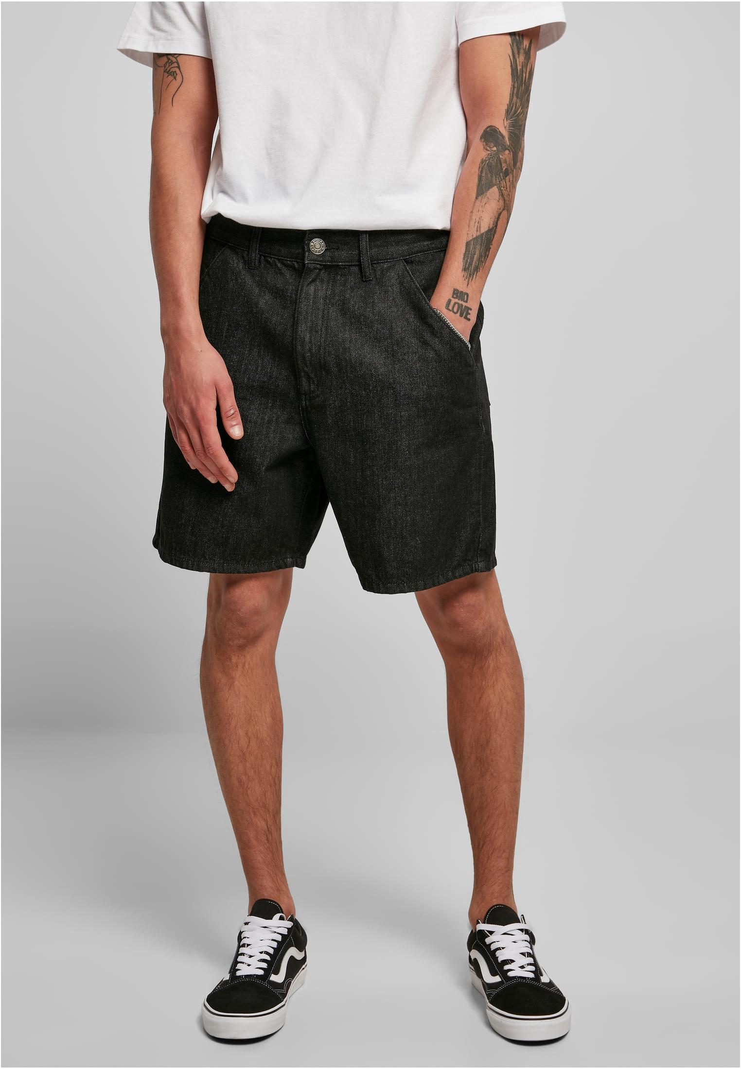 Organic Denim Bermuda Shorts | black washed