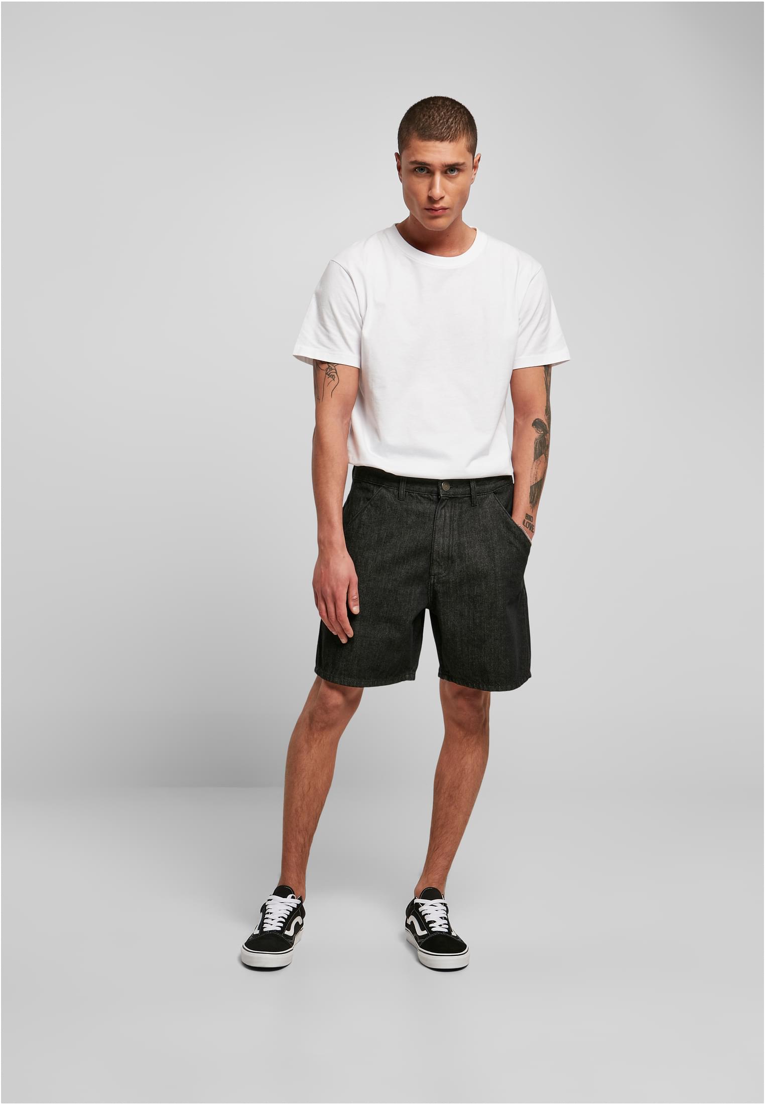 Organic Denim Bermuda Shorts | black washed