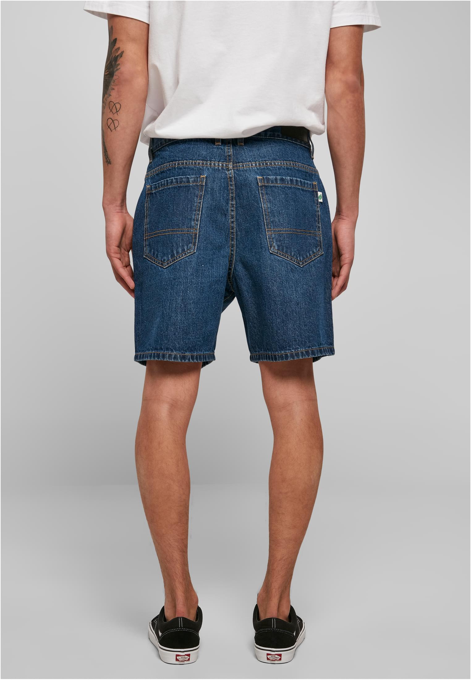 Organic Denim Bermuda Shorts | mid indigo washed