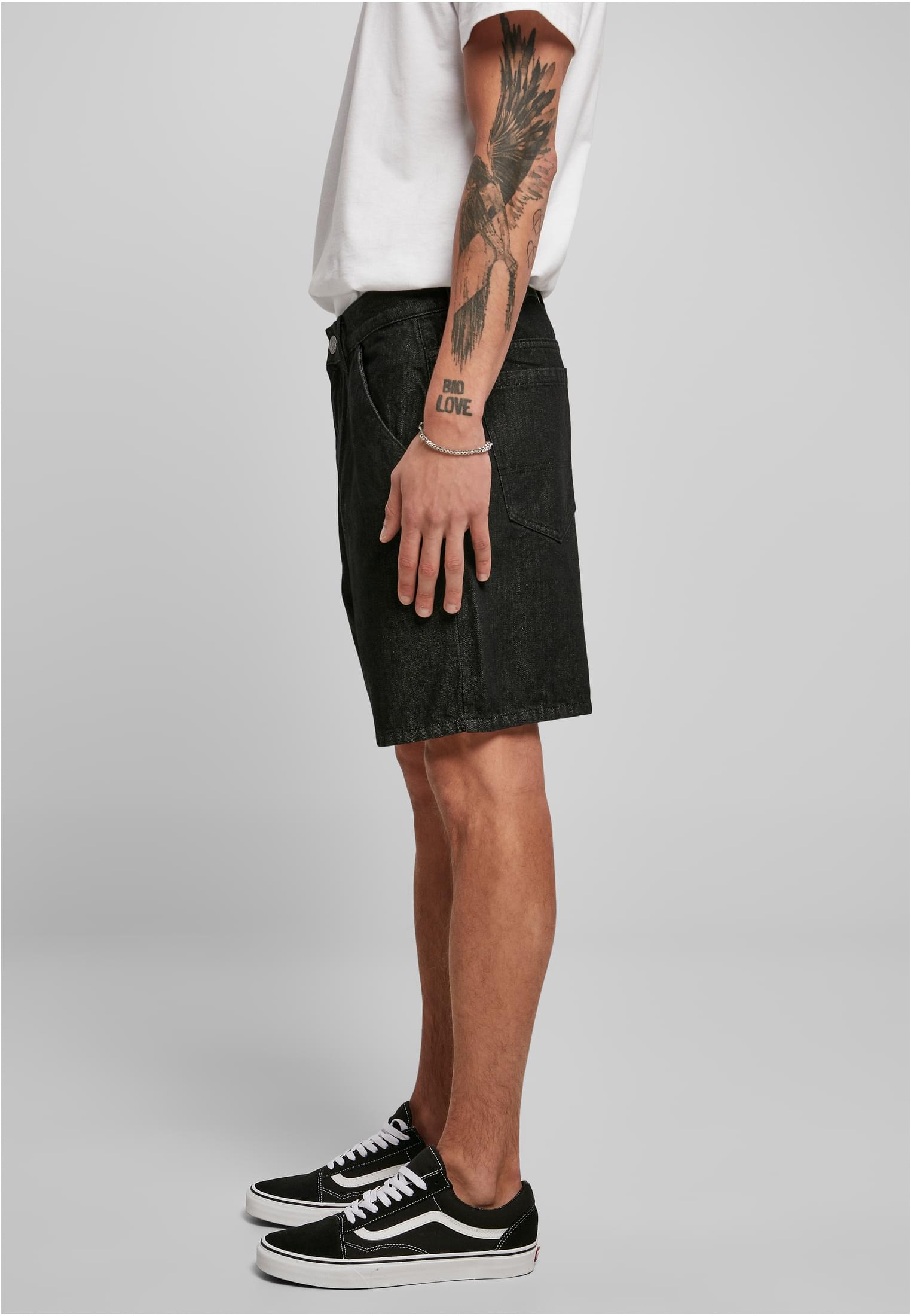 Organic Denim Bermuda Shorts | black washed