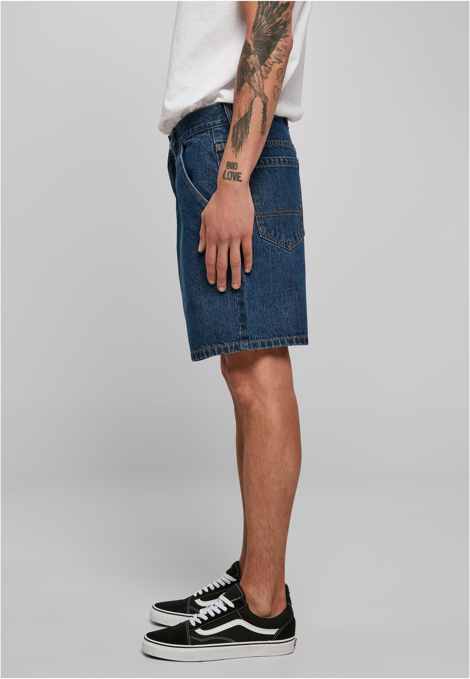 Organic Denim Bermuda Shorts | mid indigo washed