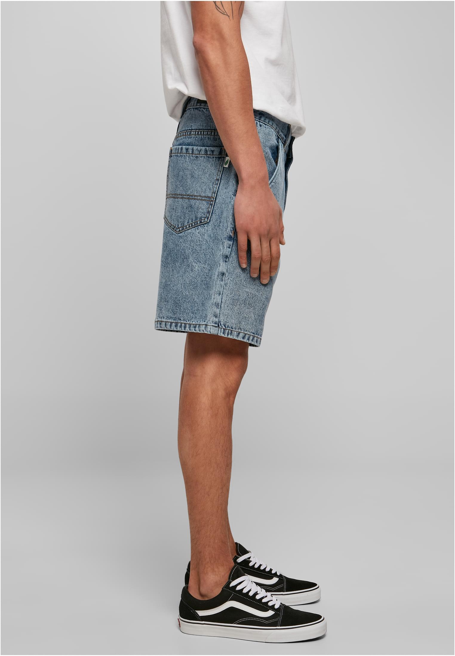 Organic Denim Bermuda Shorts | light skyblue acid washed