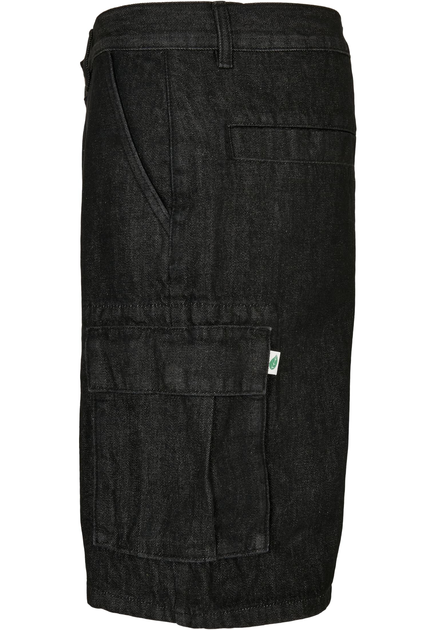 Organic Denim Cargo Shorts | black washed