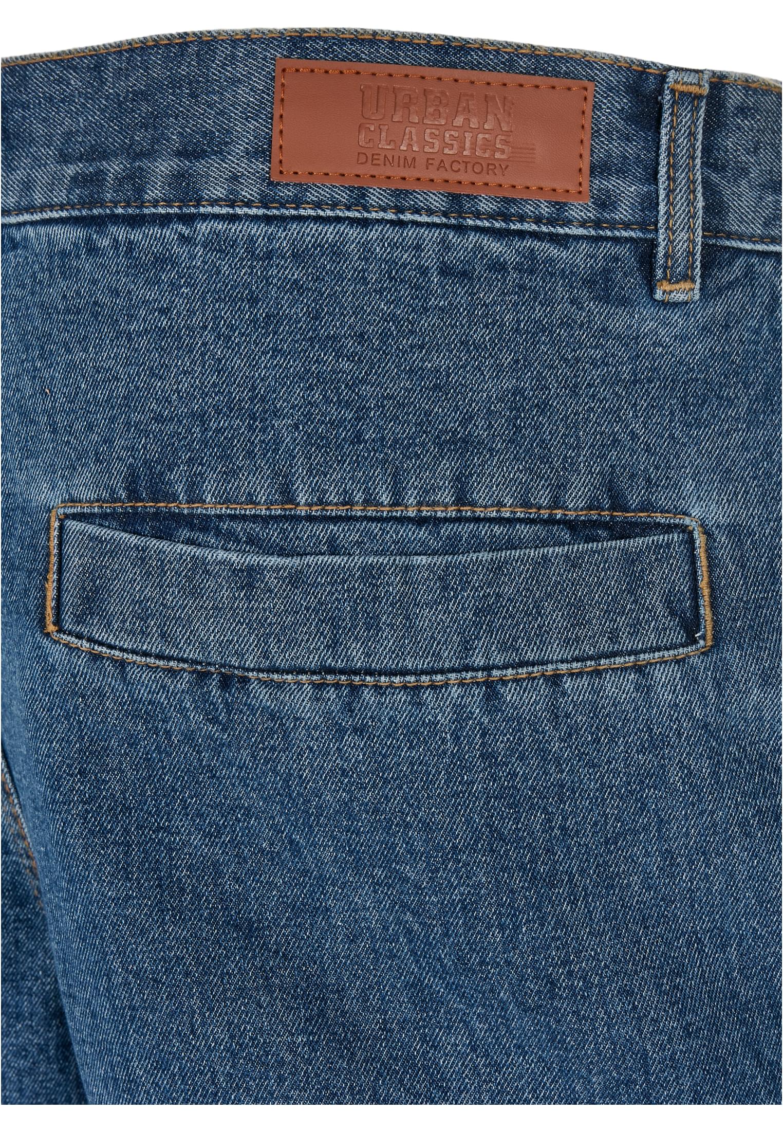 Organic Denim Cargo Shorts | mid indigo washed