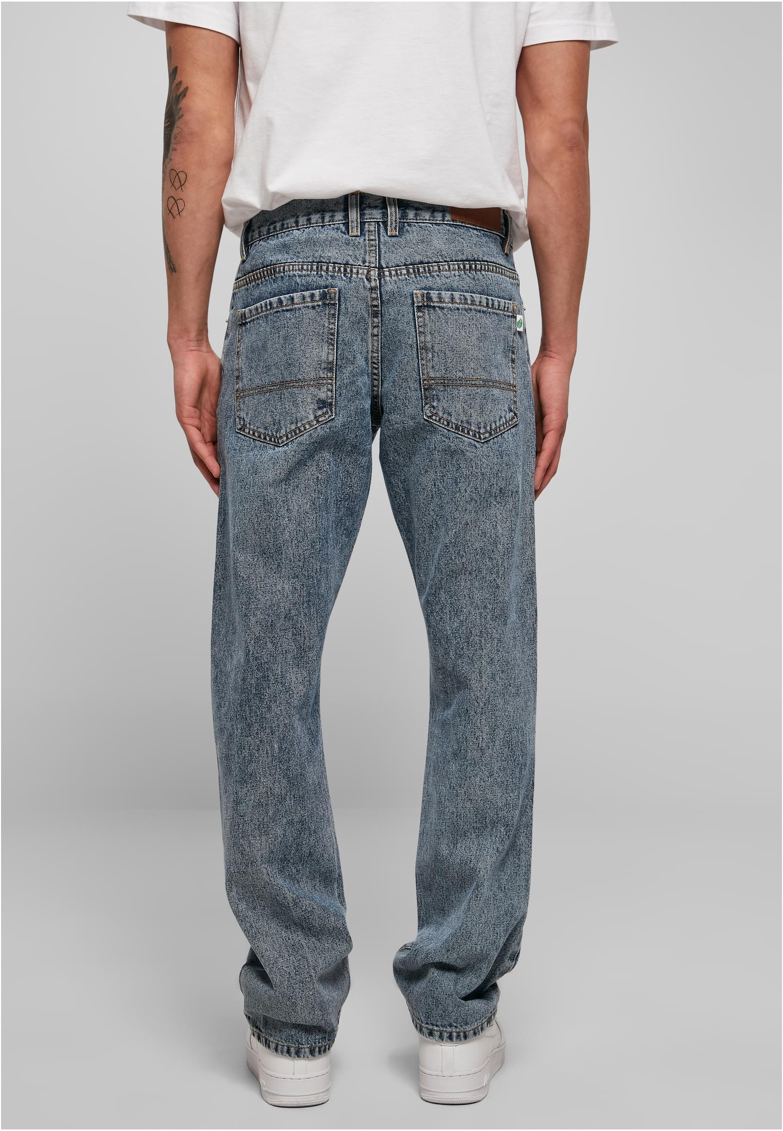 Organic Straight Leg Denim | light skyblue acid washed