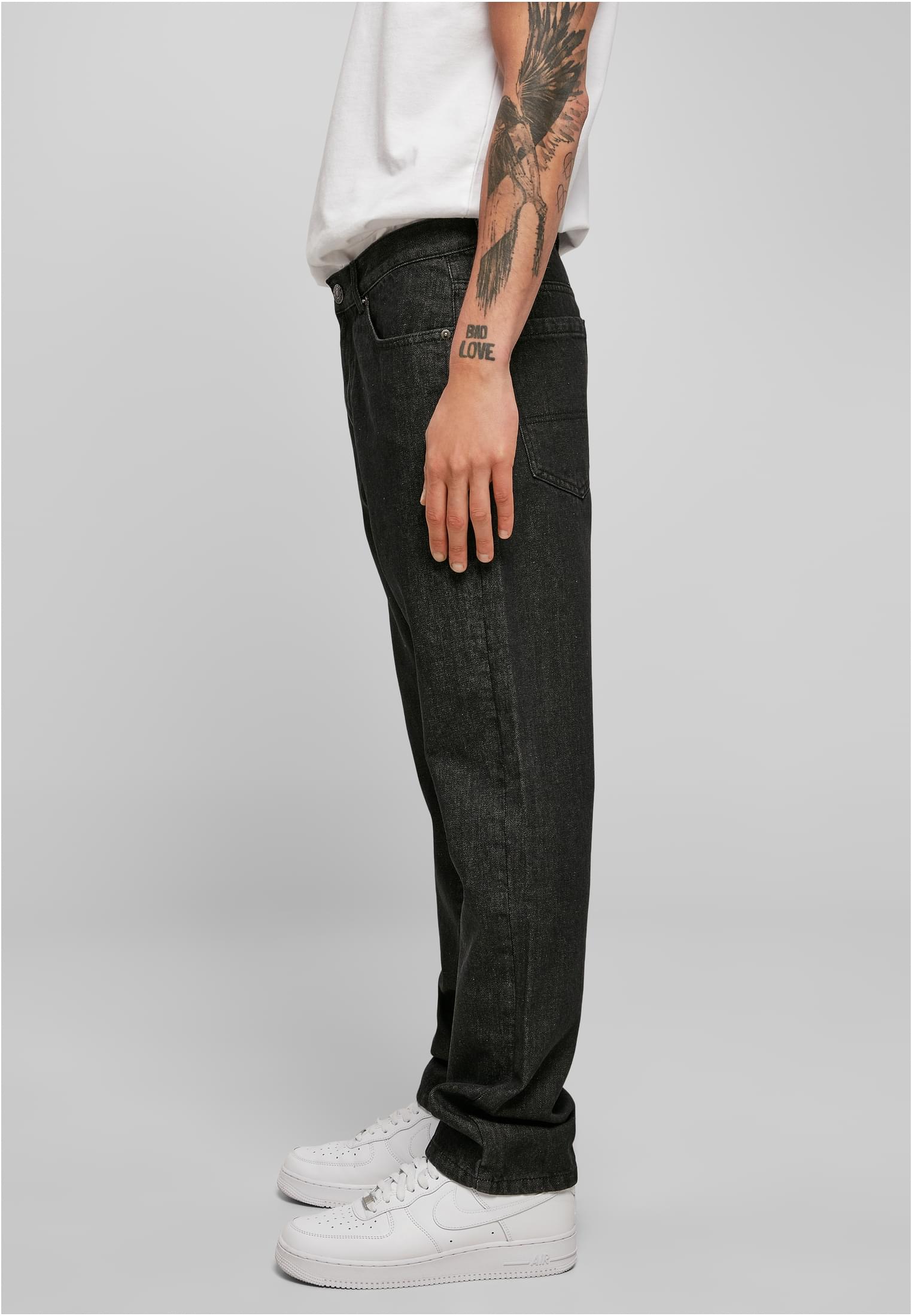 Organic Straight Leg Denim | black washed