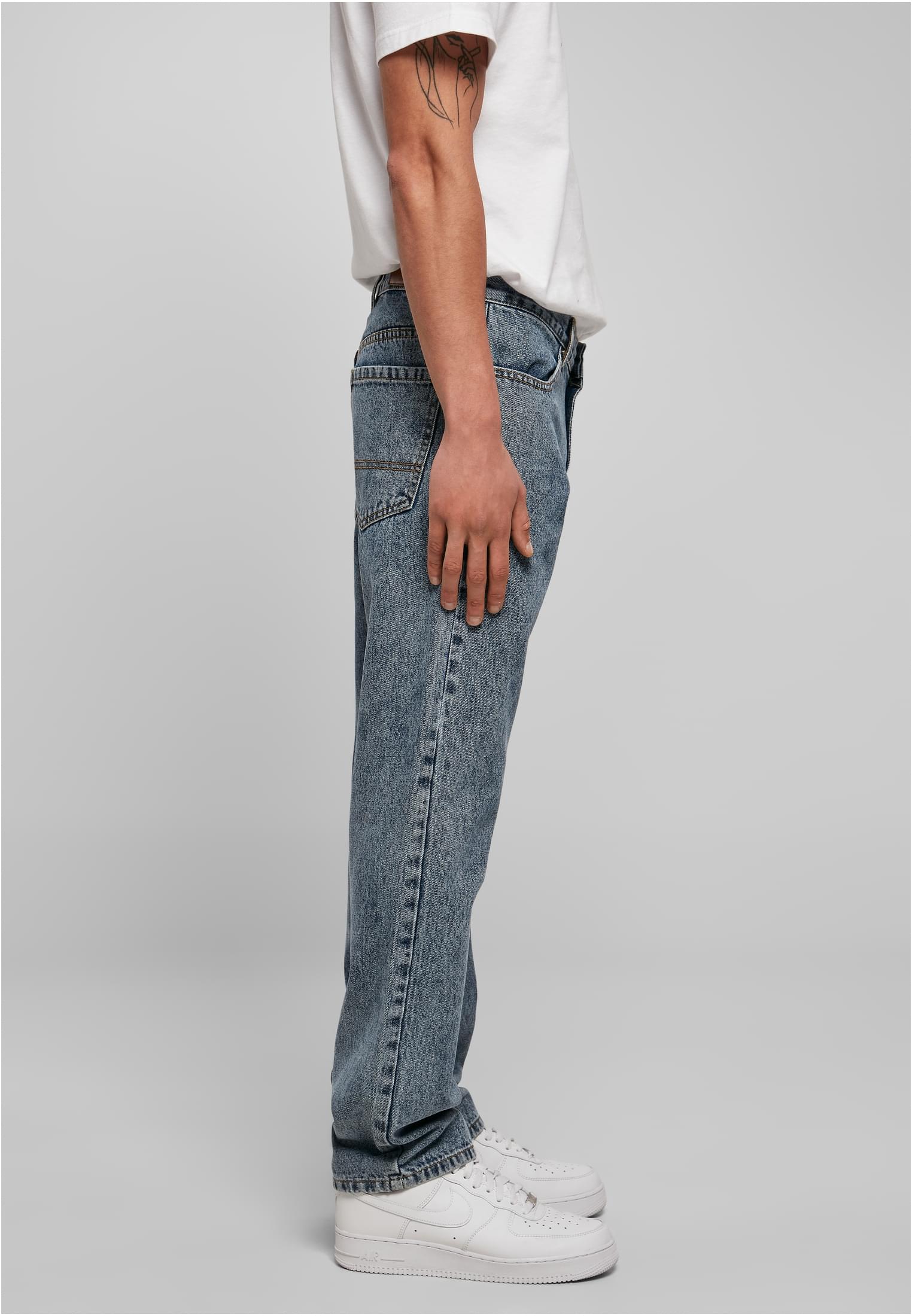 Organic Straight Leg Denim | light skyblue acid washed