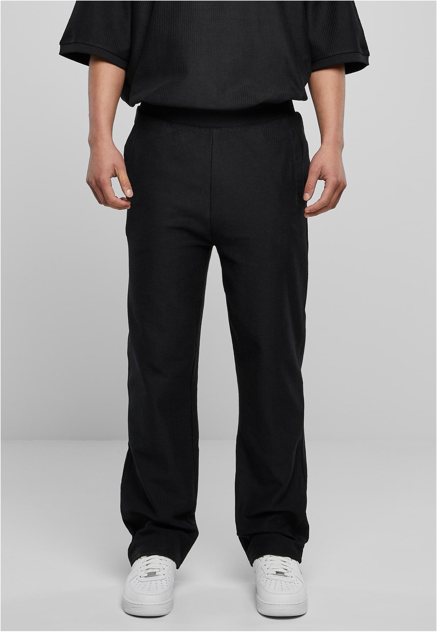 Rib Terry Track Pants | black