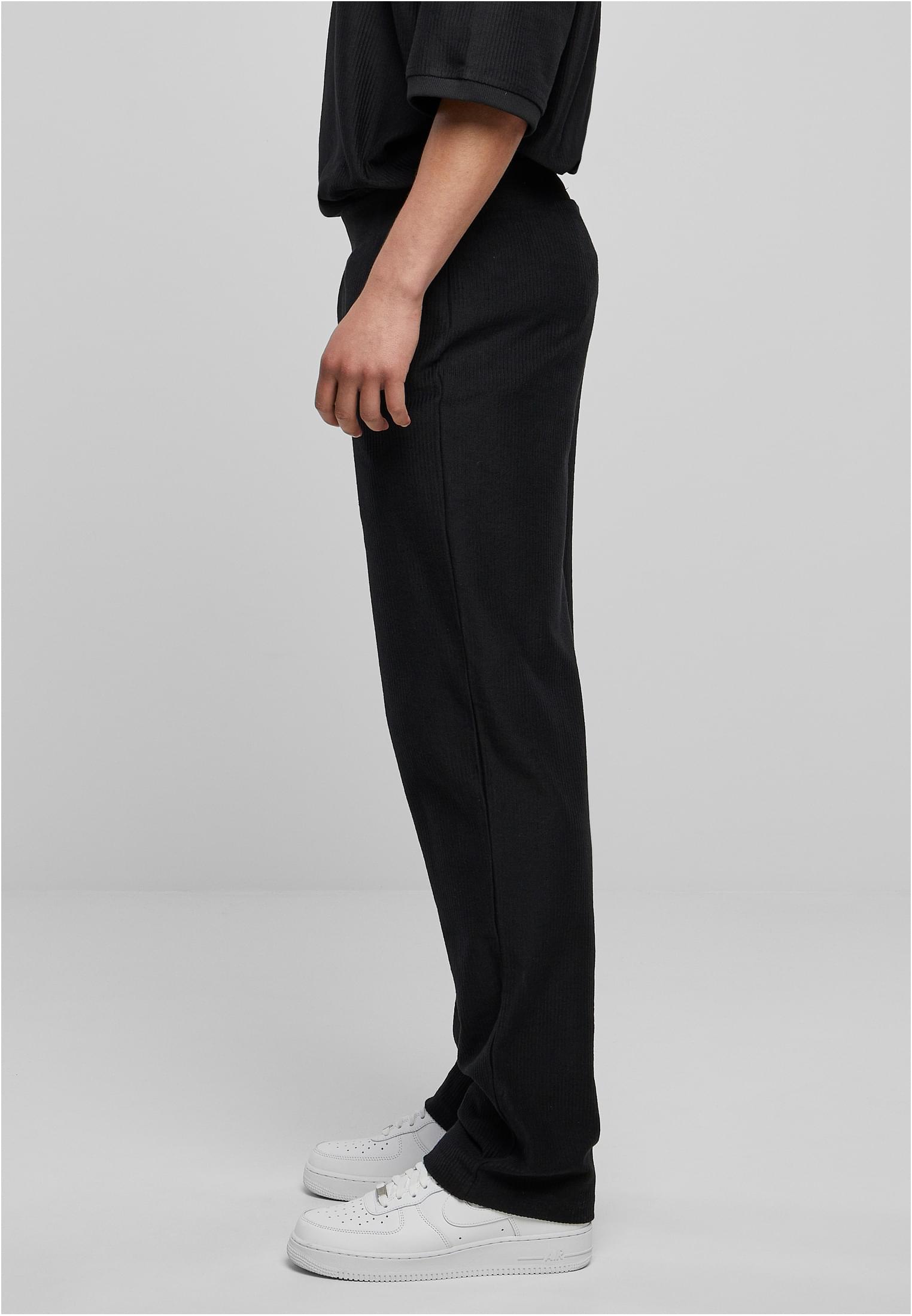 Rib Terry Track Pants | black