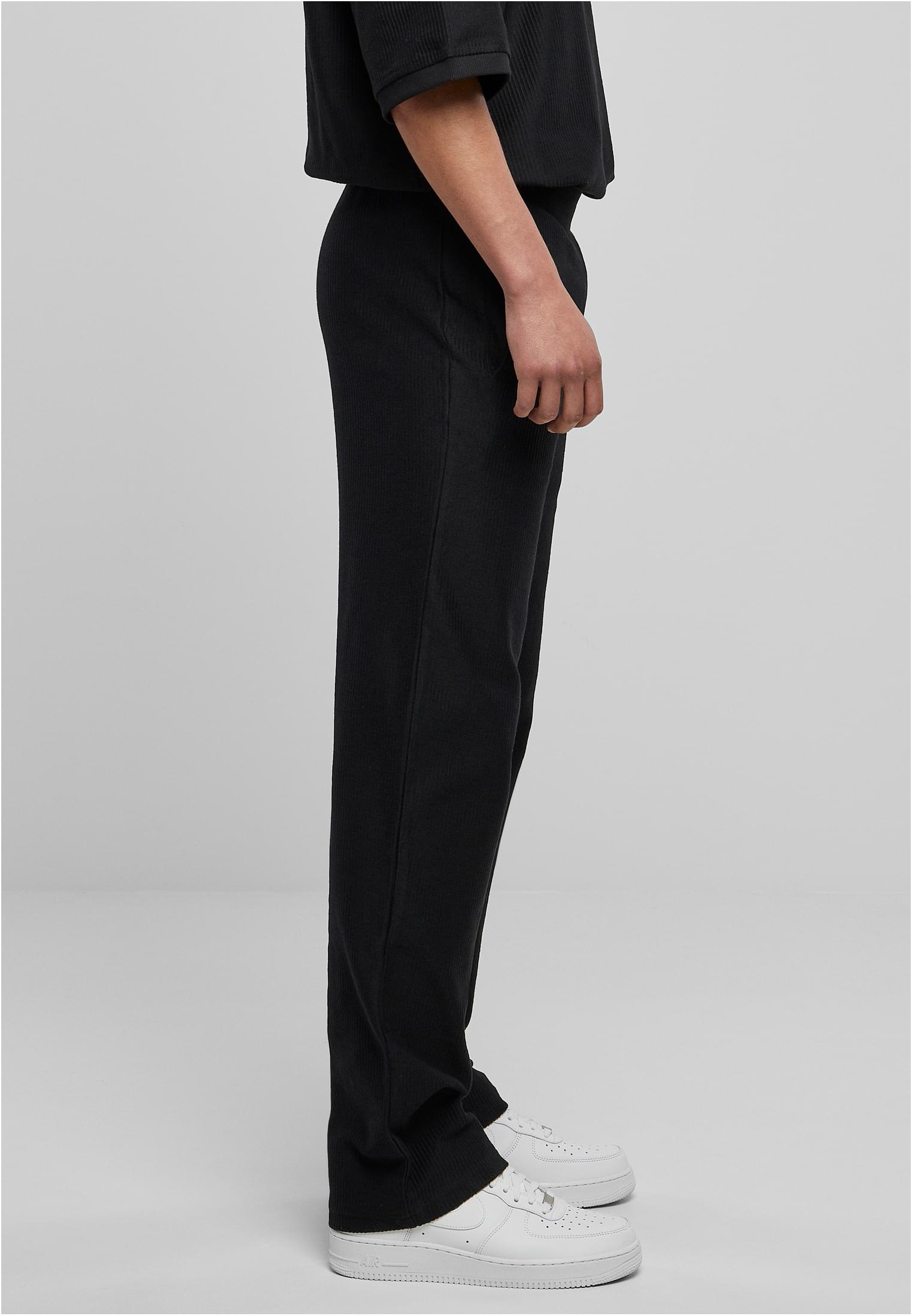 Rib Terry Track Pants | black