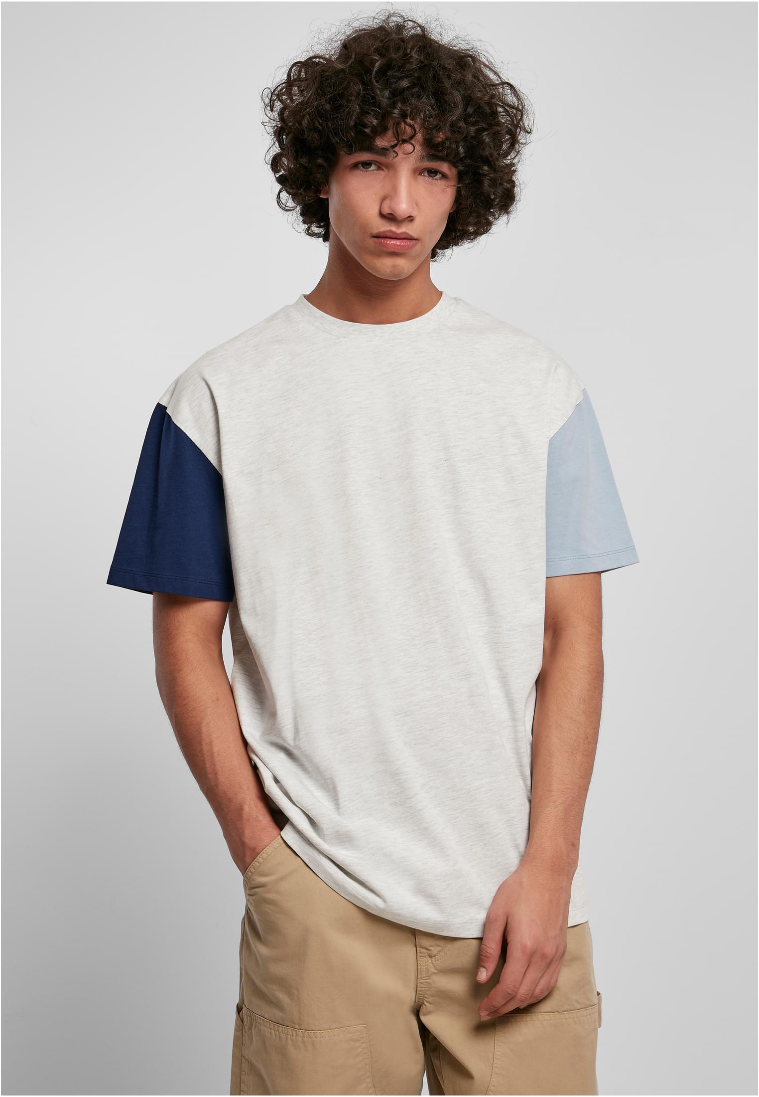 Organic Oversized Colorblock Tee | lightgrey