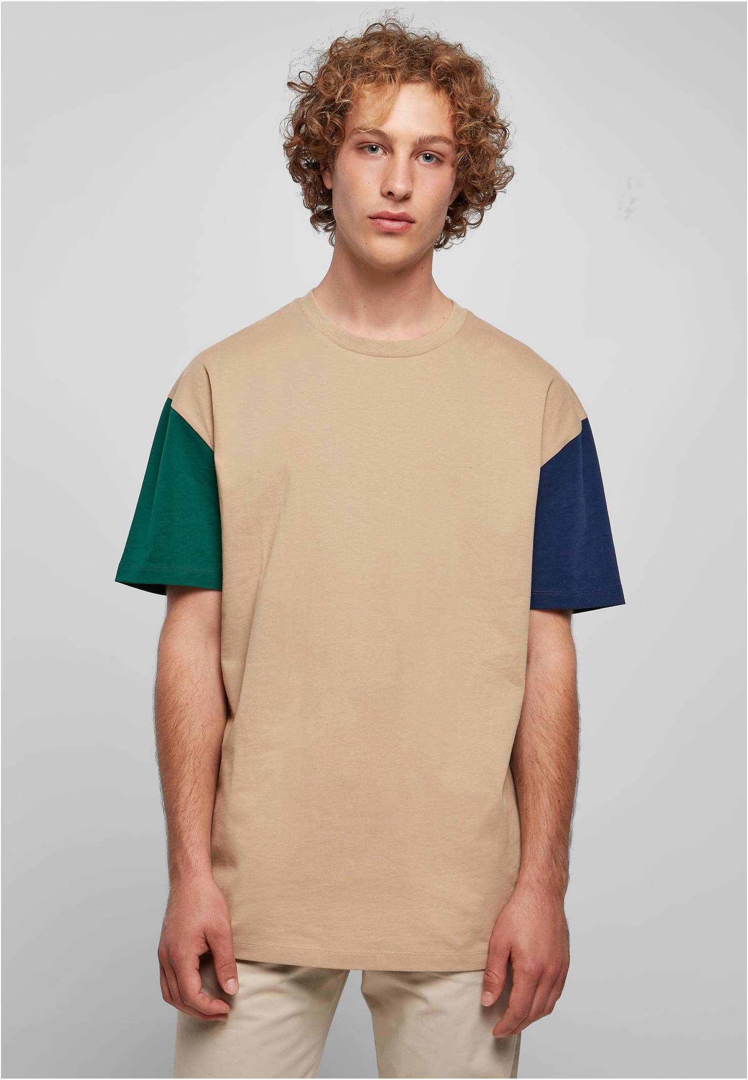 Organic Oversized Colorblock Tee | unionbeige