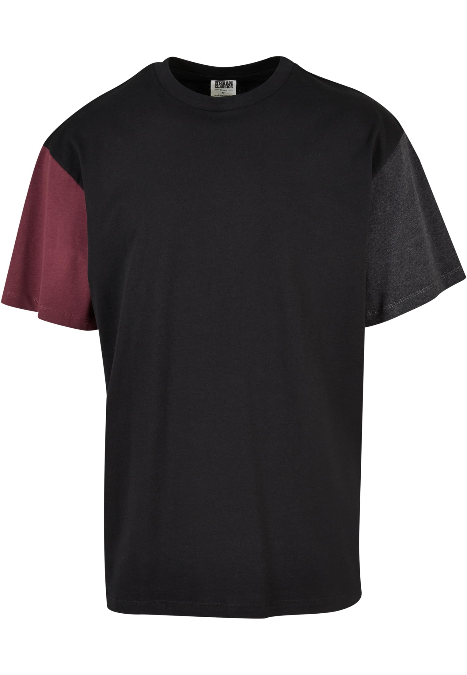 Organic Oversized Colorblock Tee | black