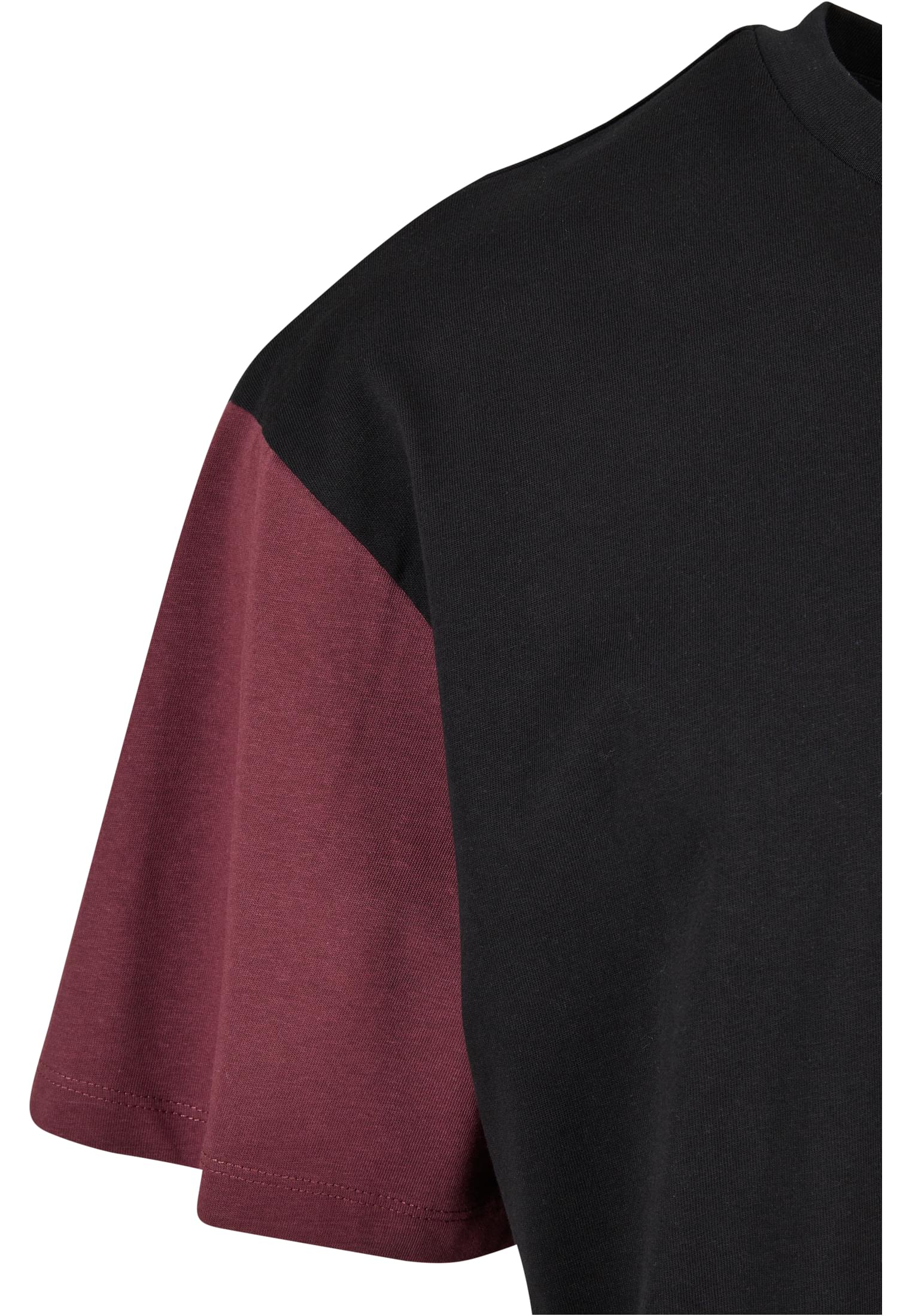 Organic Oversized Colorblock Tee | black