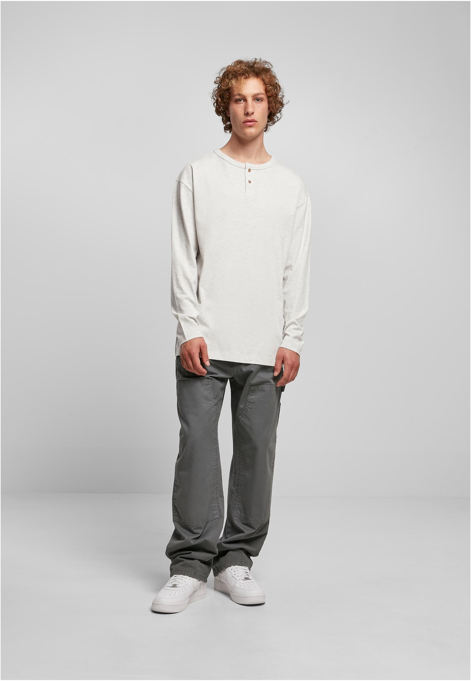 Organic Oversized Henley Longsleeve | lightgrey