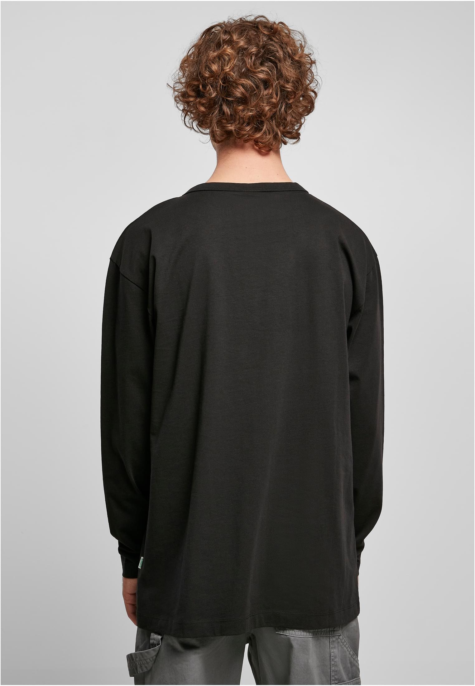 Organic Oversized Henley Longsleeve | black