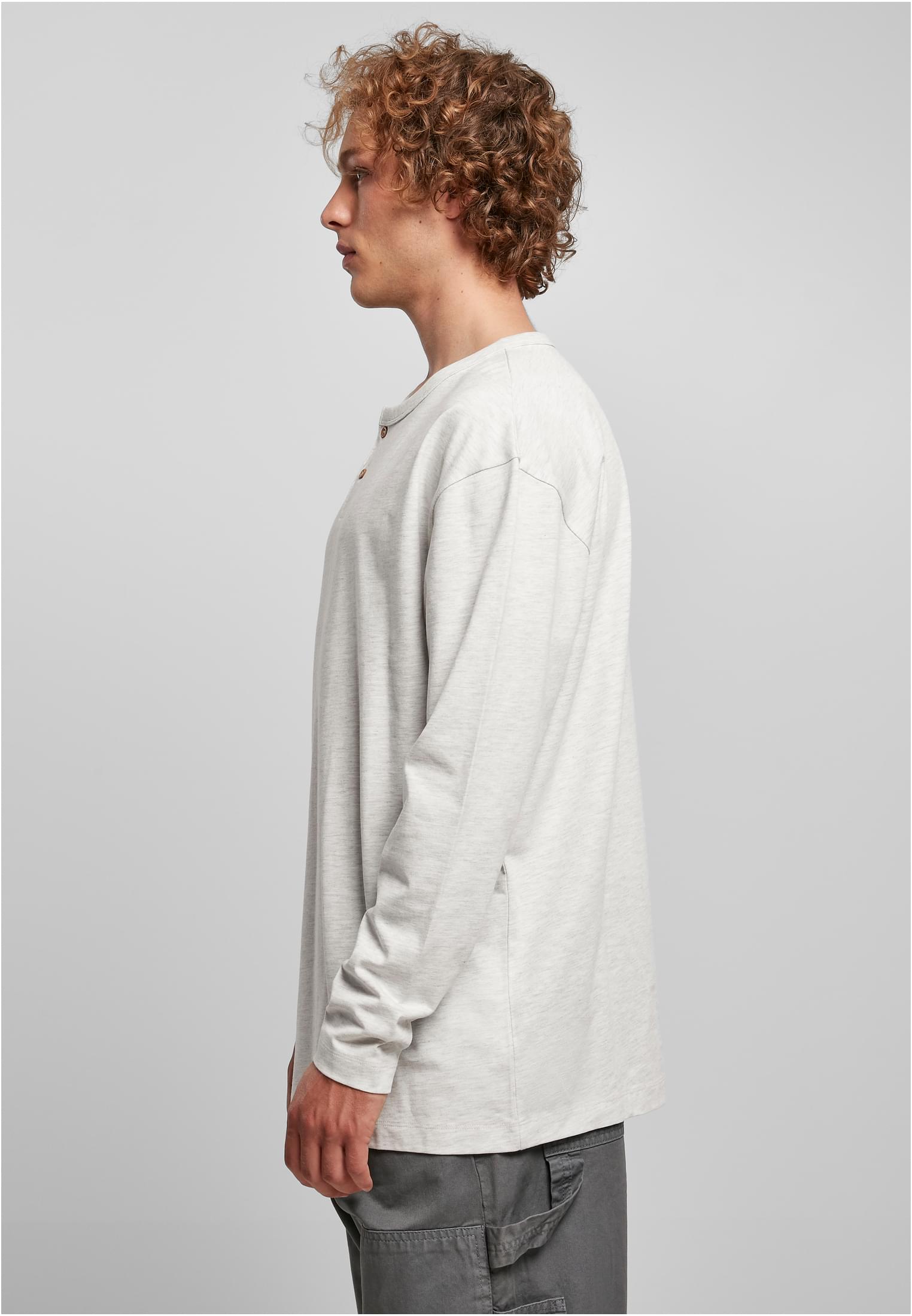 Organic Oversized Henley Longsleeve | lightgrey