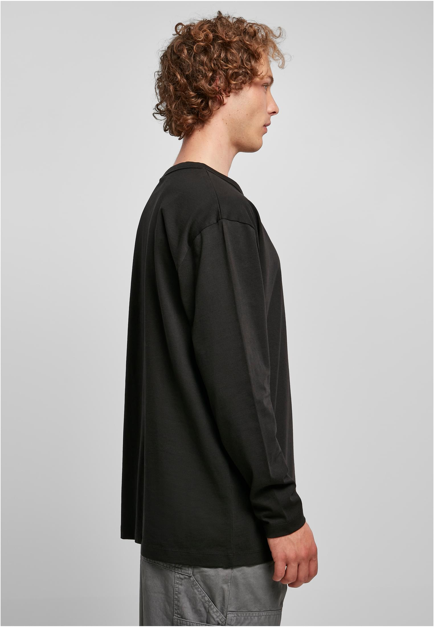 Organic Oversized Henley Longsleeve | black