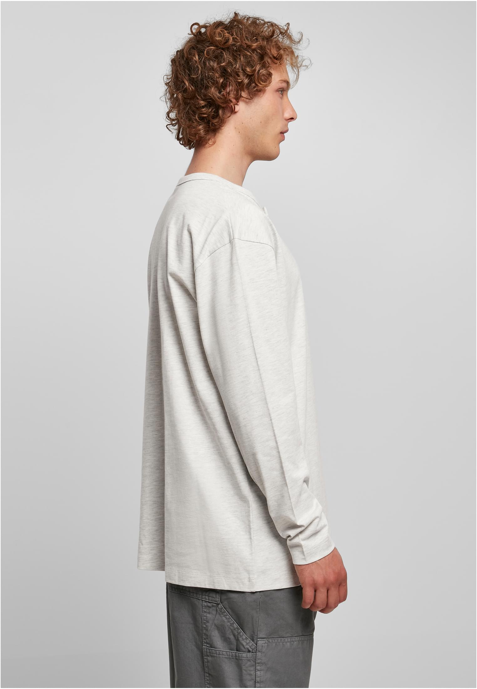 Organic Oversized Henley Longsleeve | lightgrey