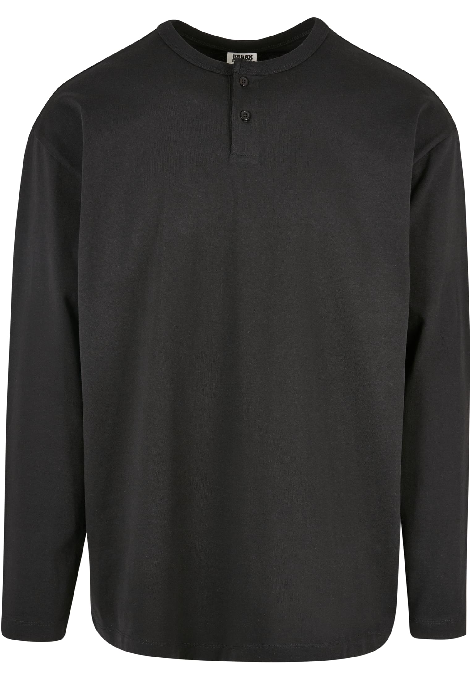 Organic Oversized Henley Longsleeve | black