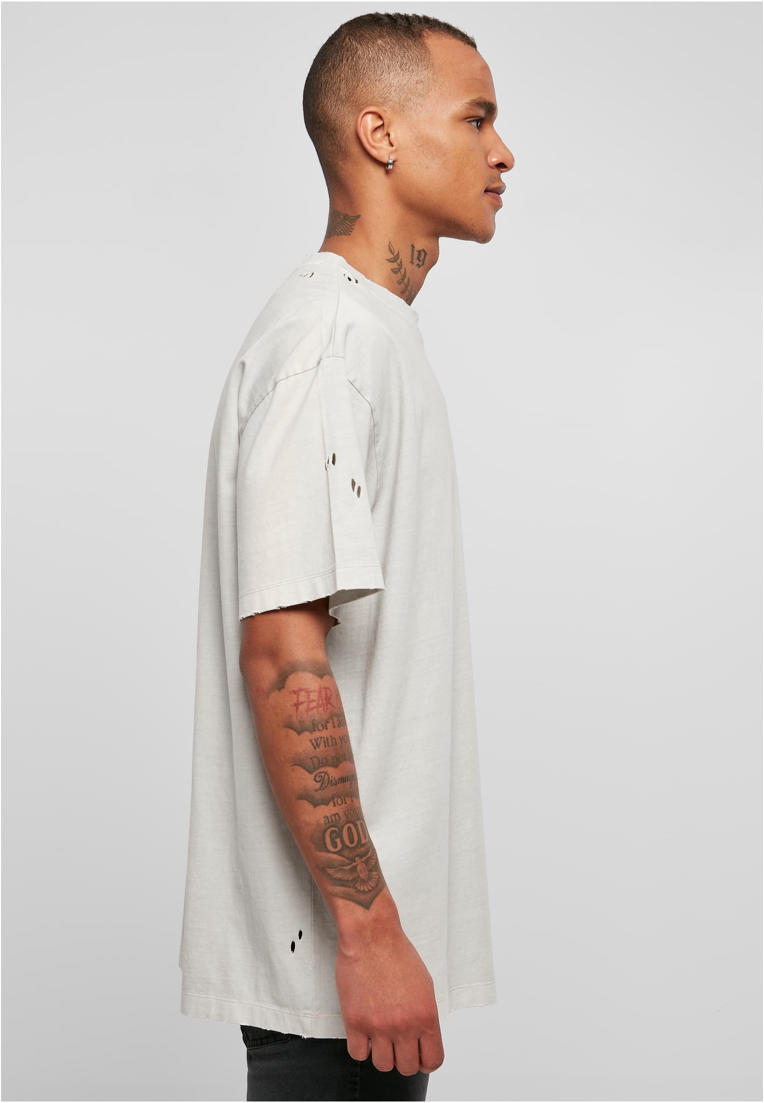 Oversized Distressed Tee | lightasphalt