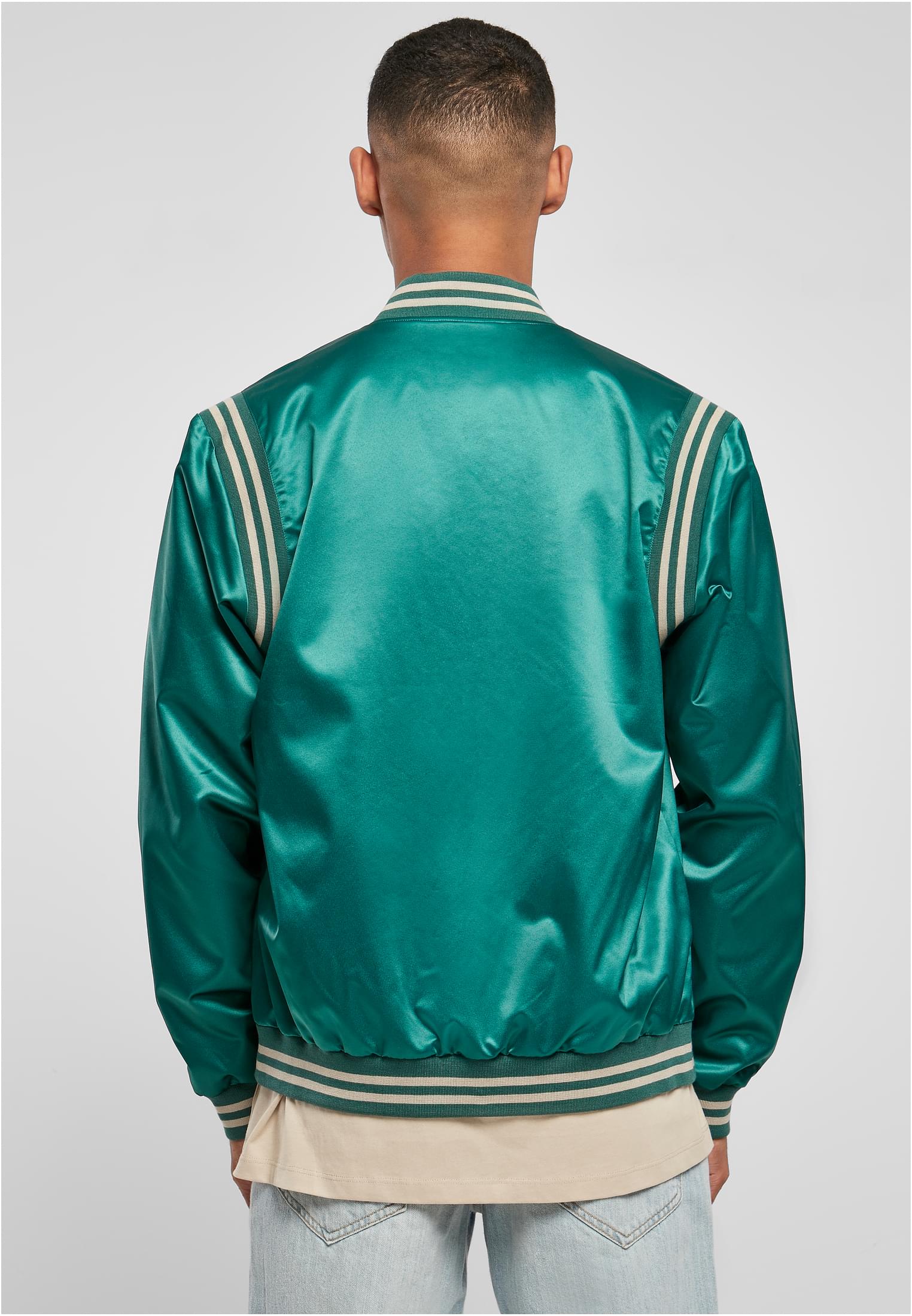 Satin College Jacket | green