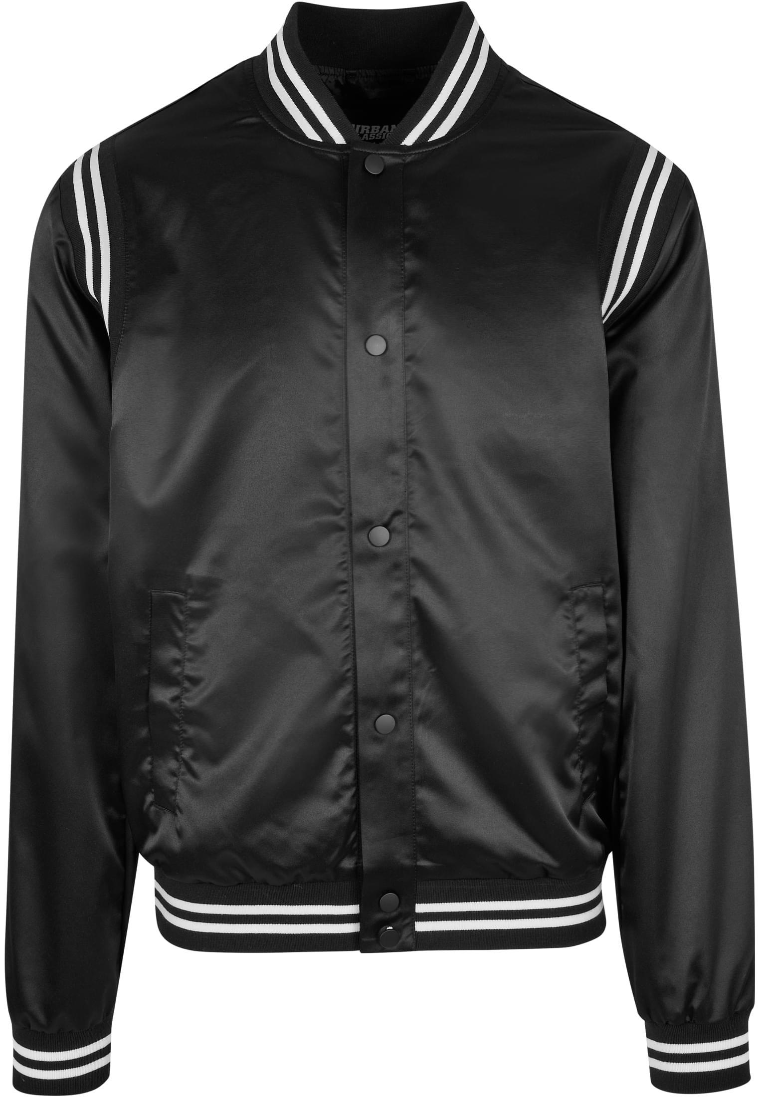 Satin College Jacket | black