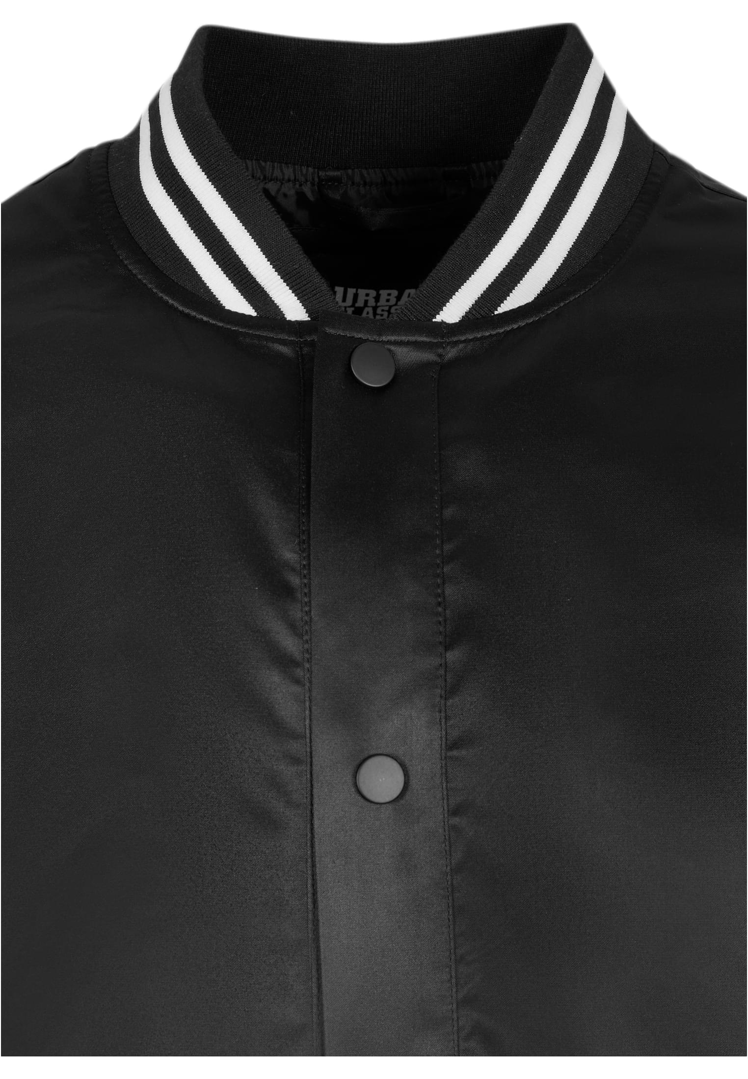 Satin College Jacket | black