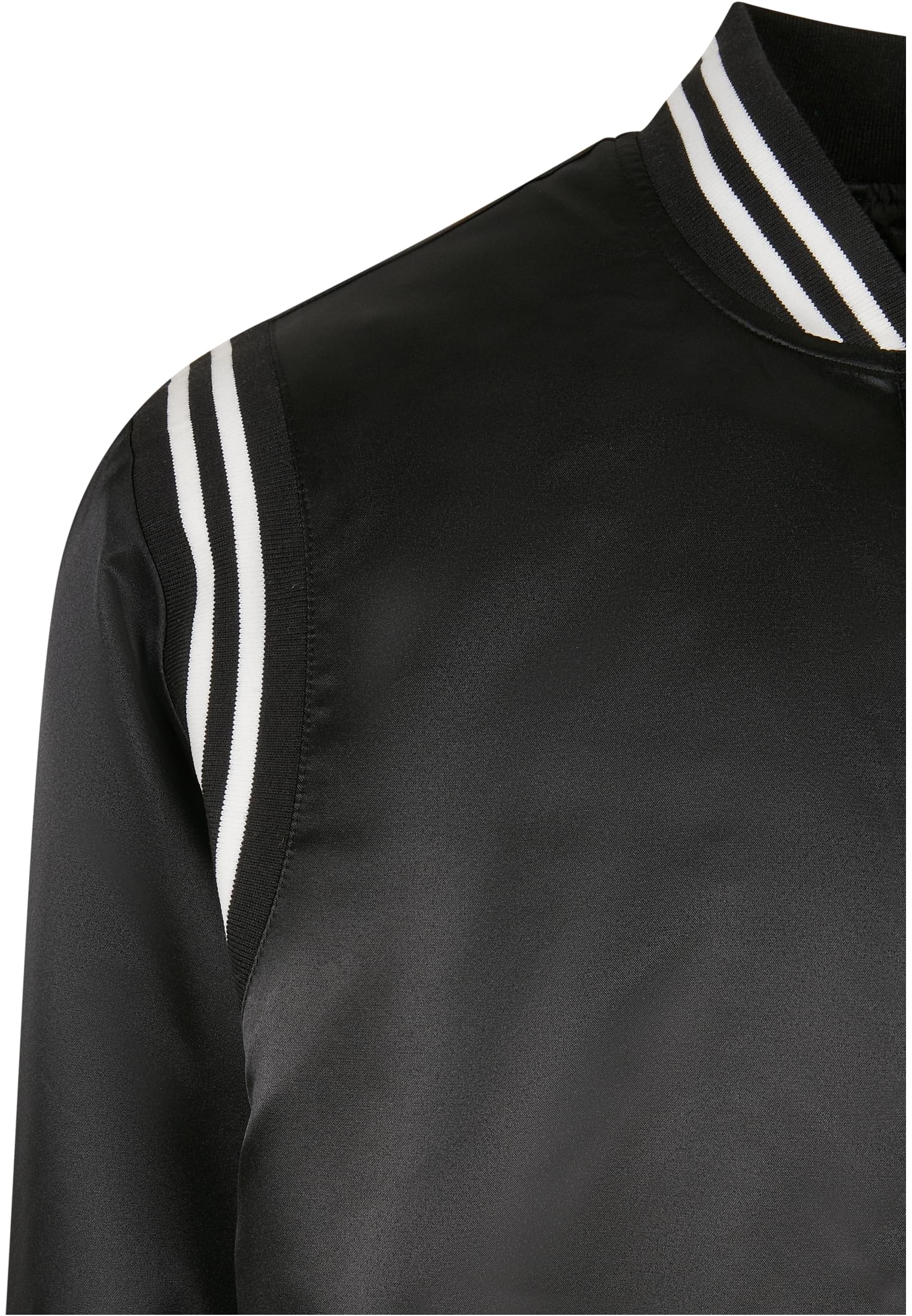 Satin College Jacket | black