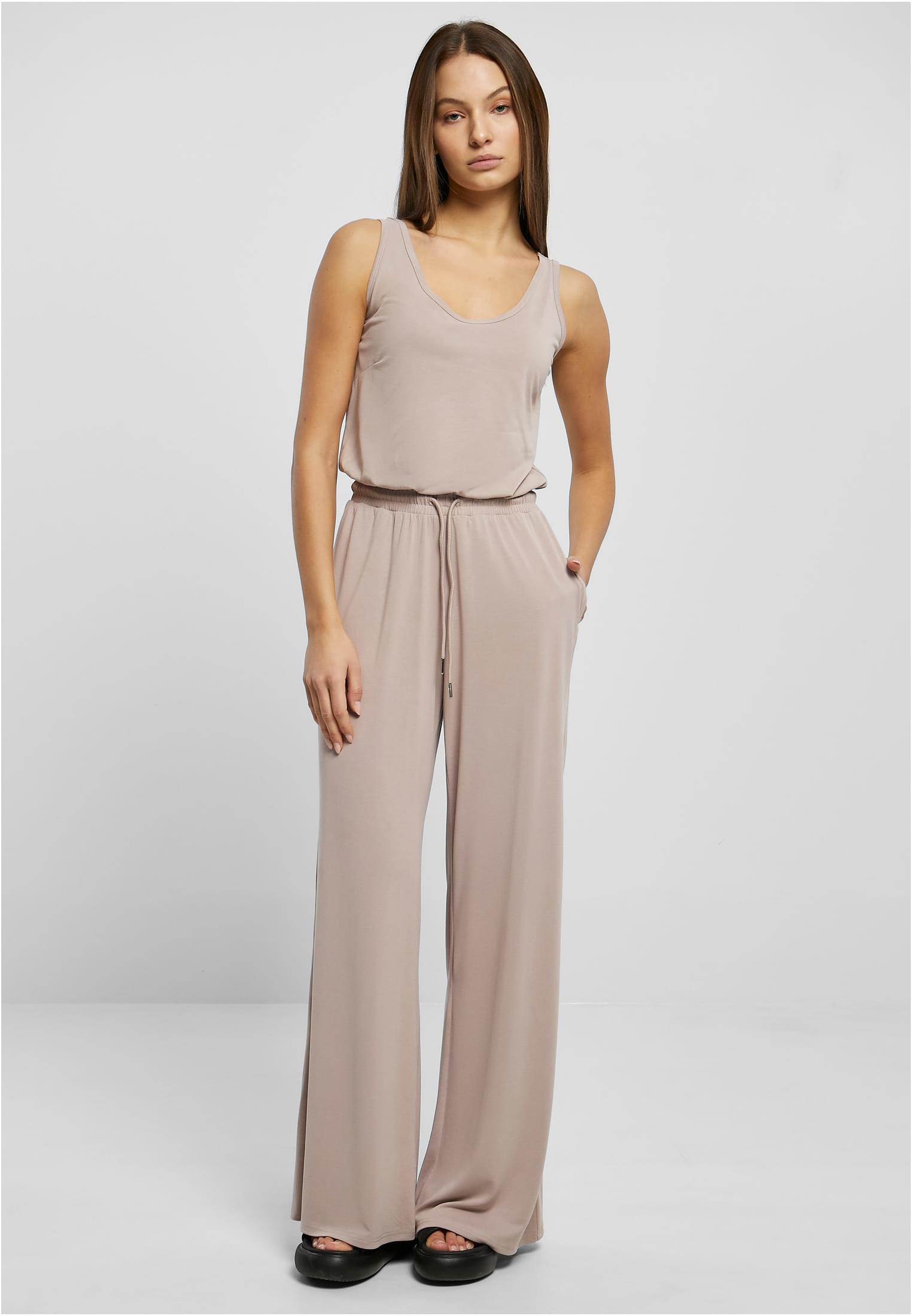 Ladies Long Sleevless Modal Jumpsuit | duskrose