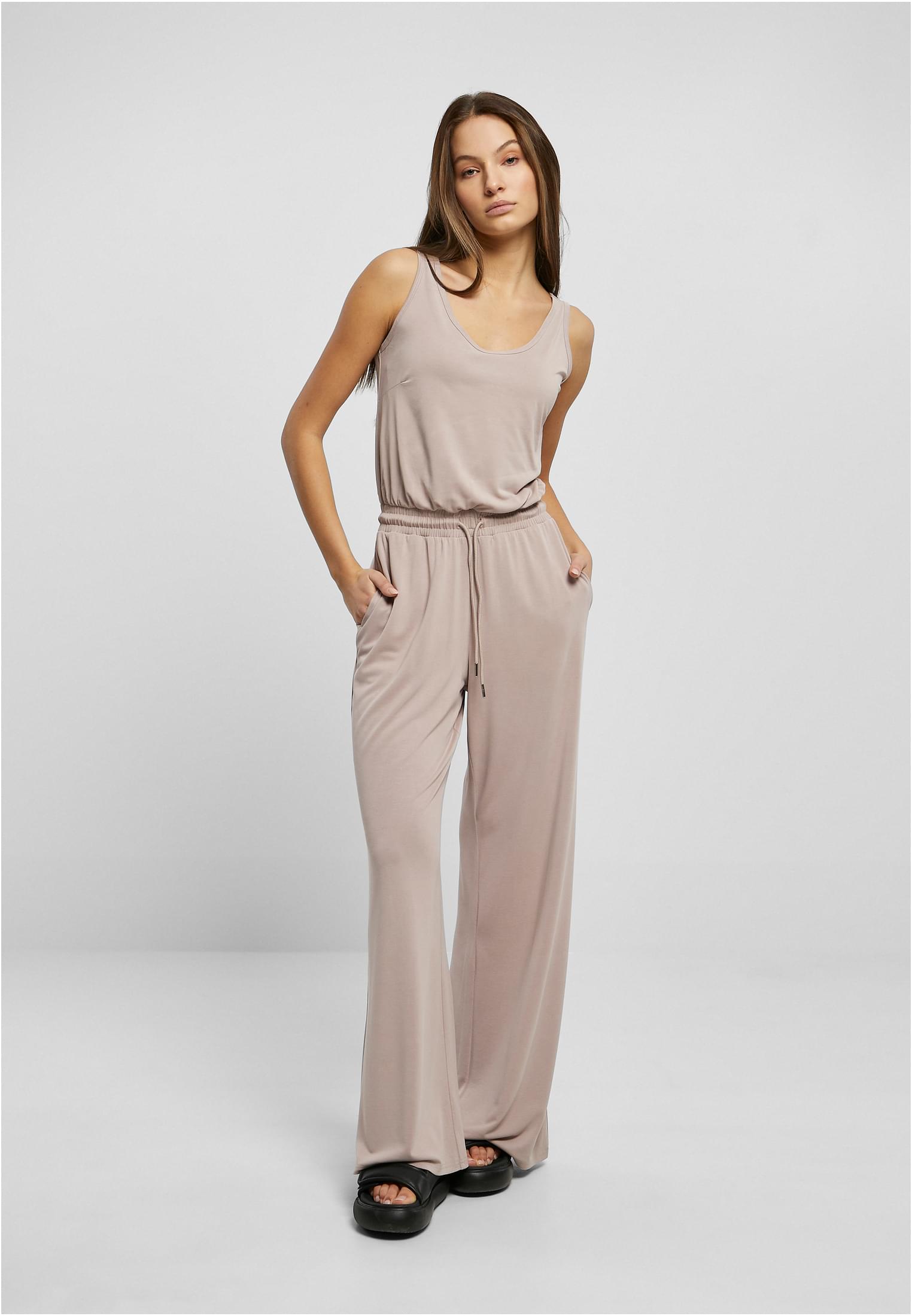 Ladies Long Sleevless Modal Jumpsuit | duskrose