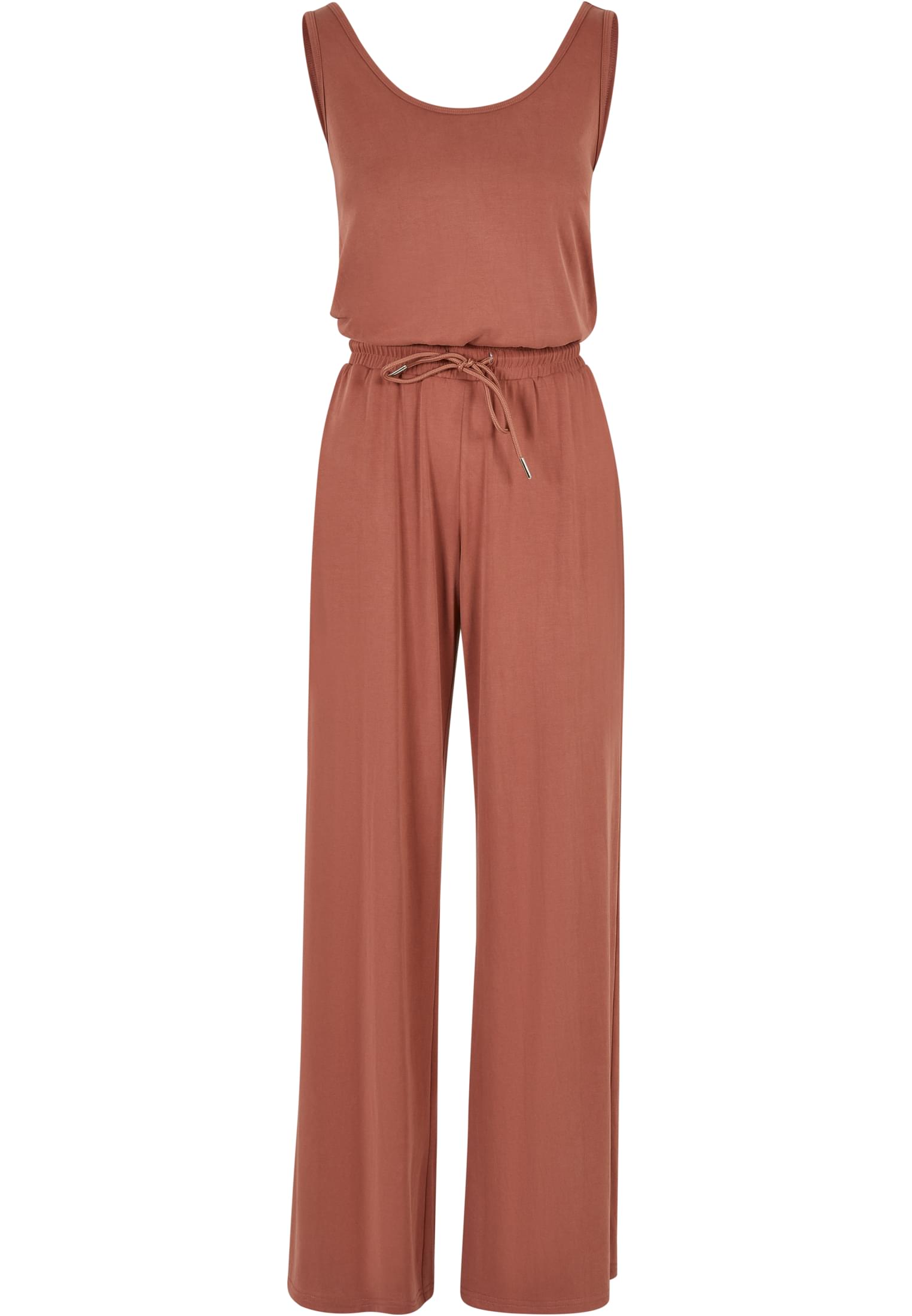 Ladies Long Sleevless Modal Jumpsuit | terracotta