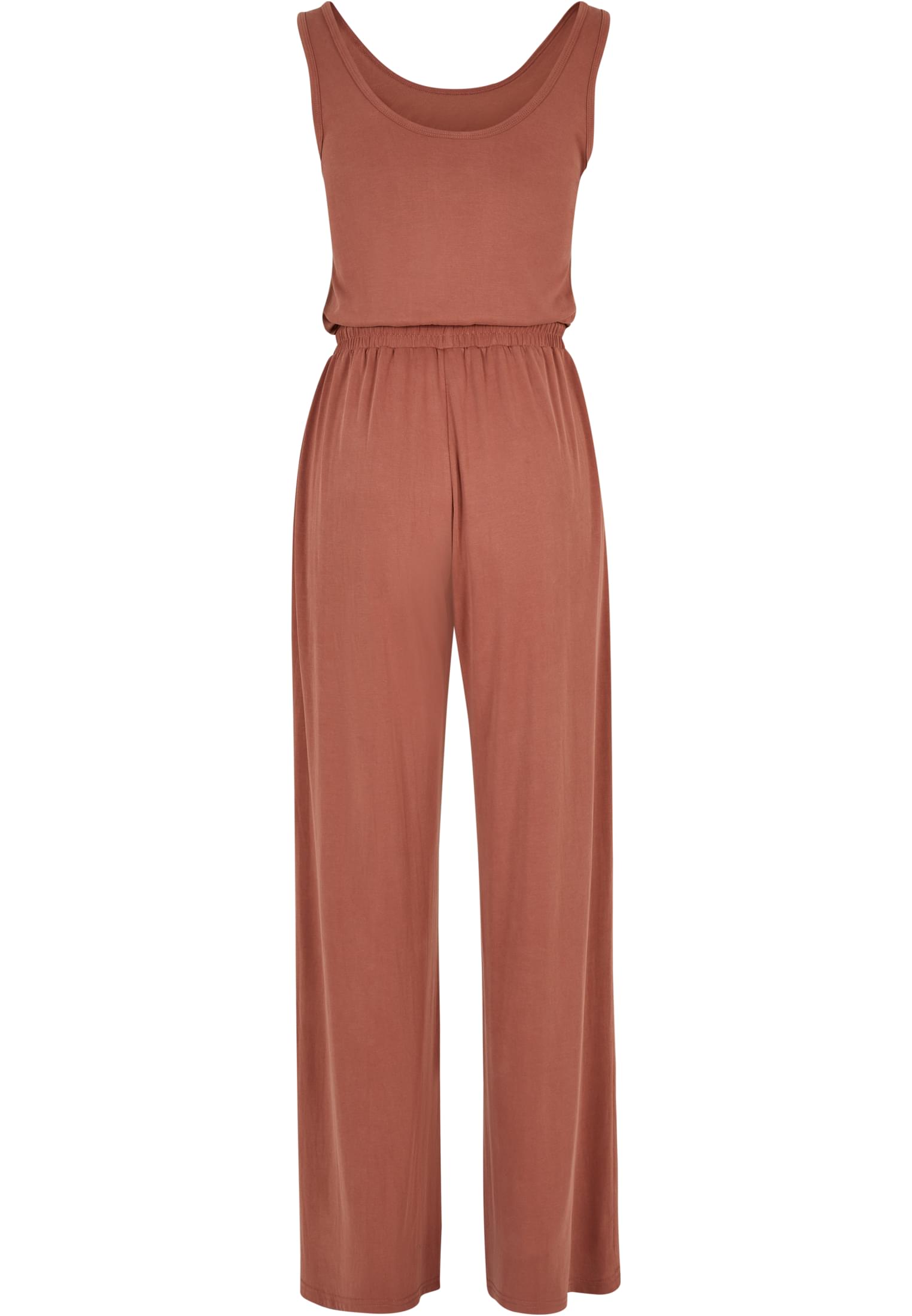 Ladies Long Sleevless Modal Jumpsuit | terracotta