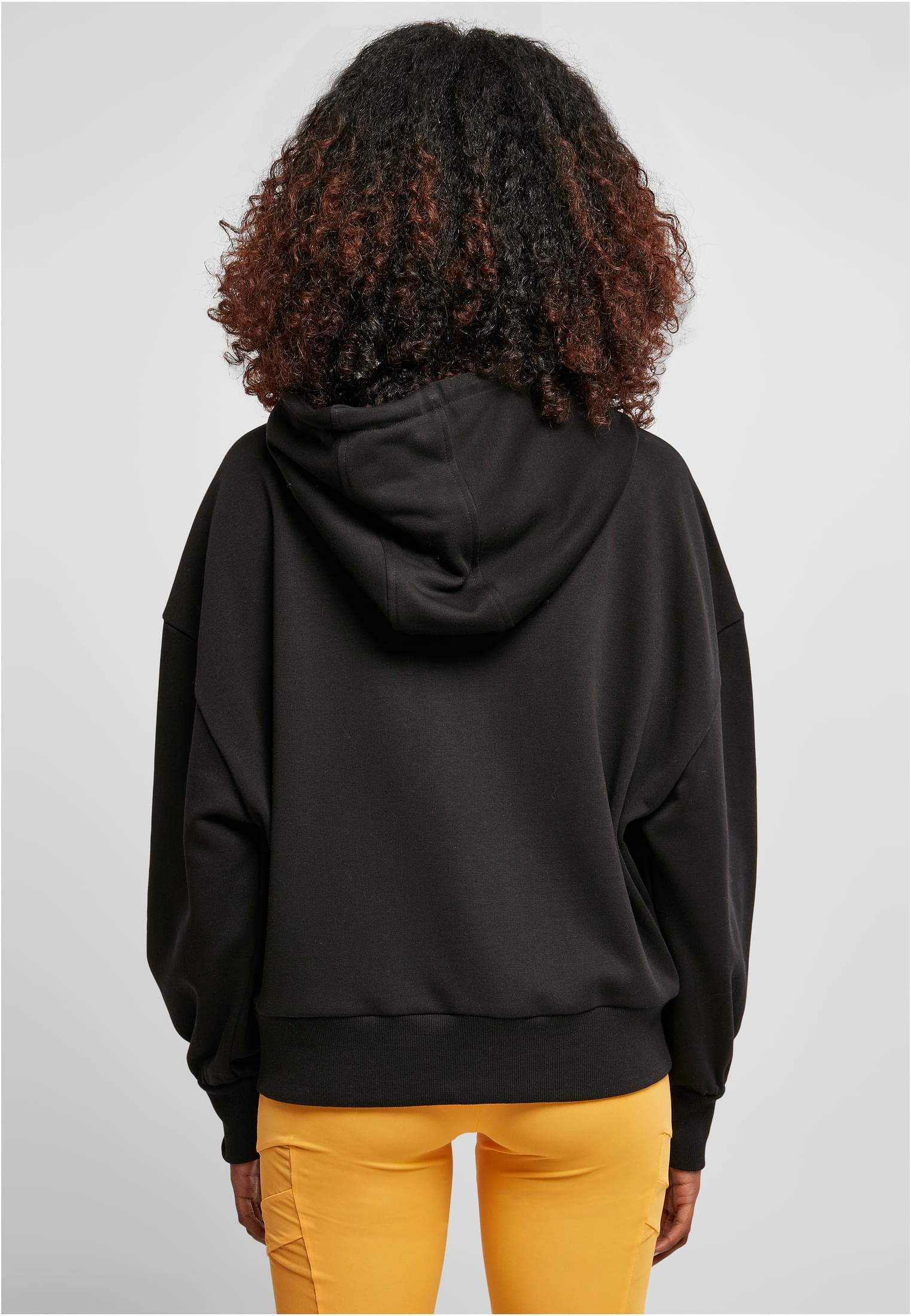 Ladies Oversized Rainbow Hoody | black