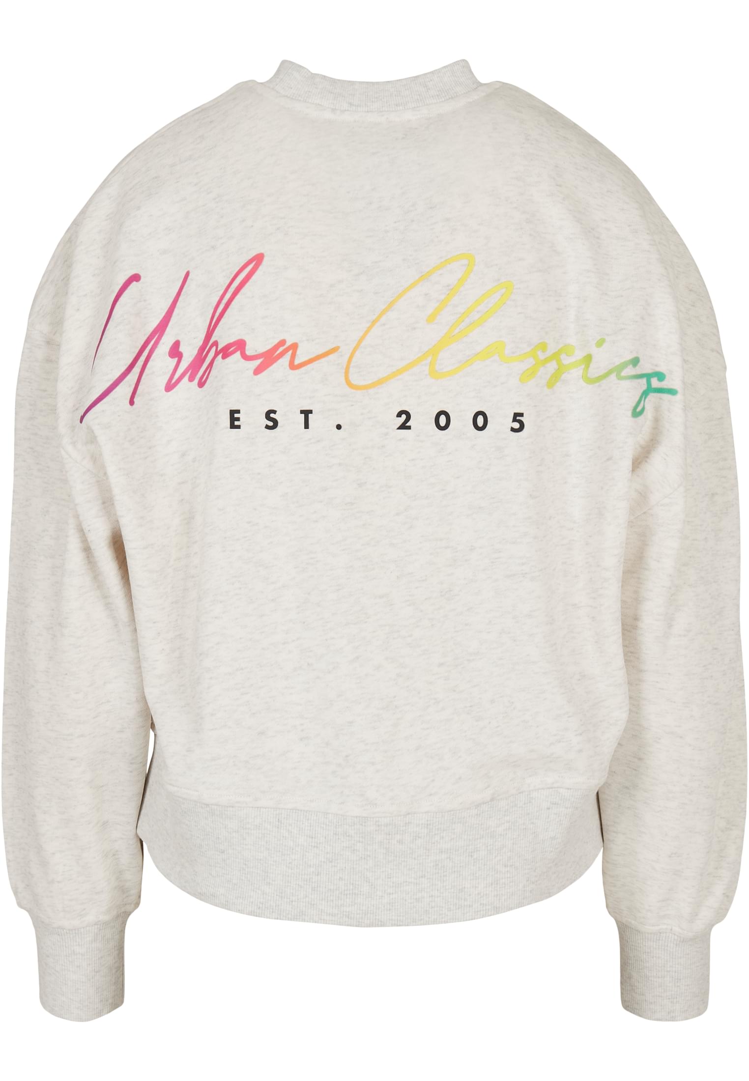 Ladies Oversized Rainbow Crewneck | lightgrey