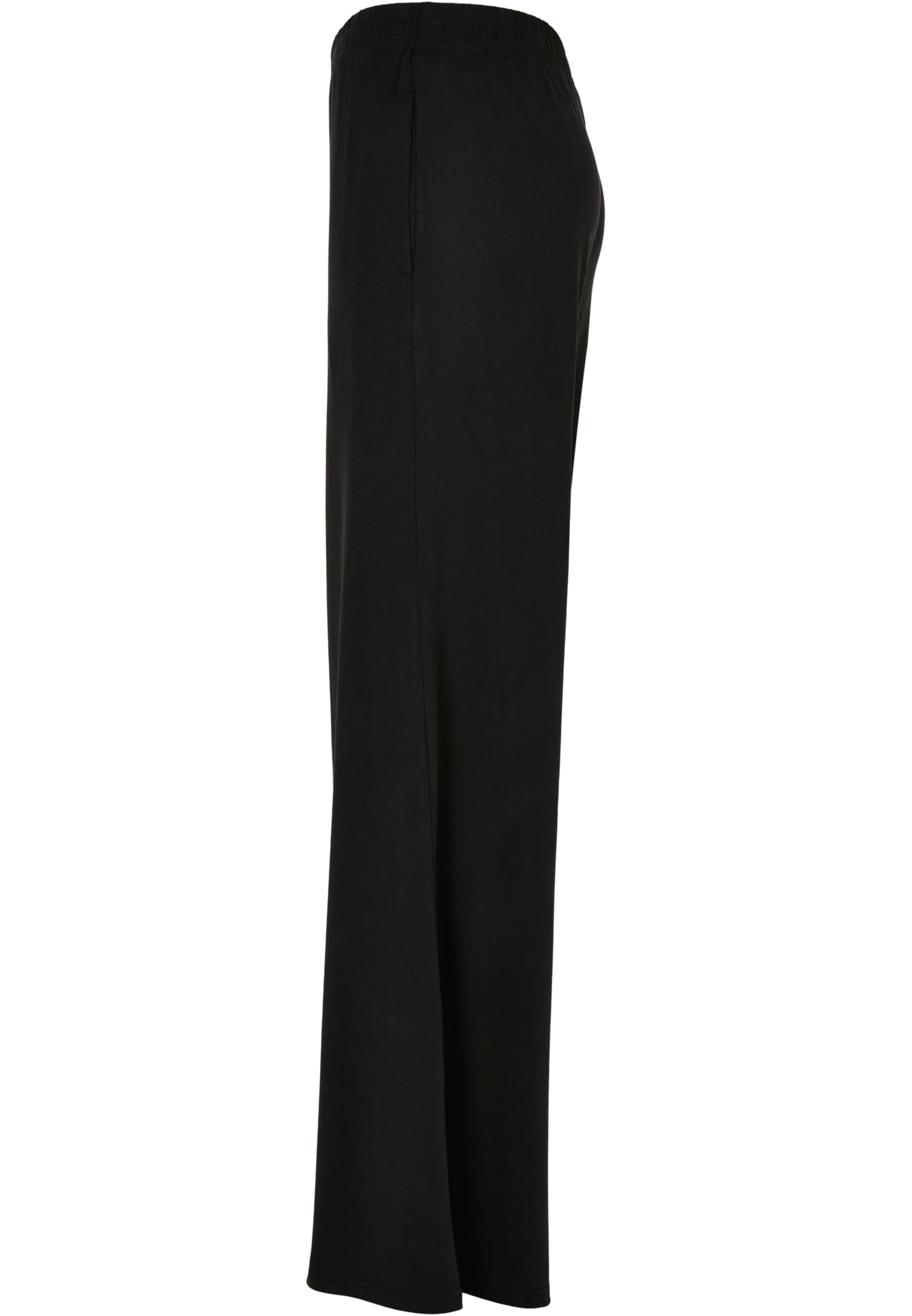 Ladies Modal Wide Leg Pants | black