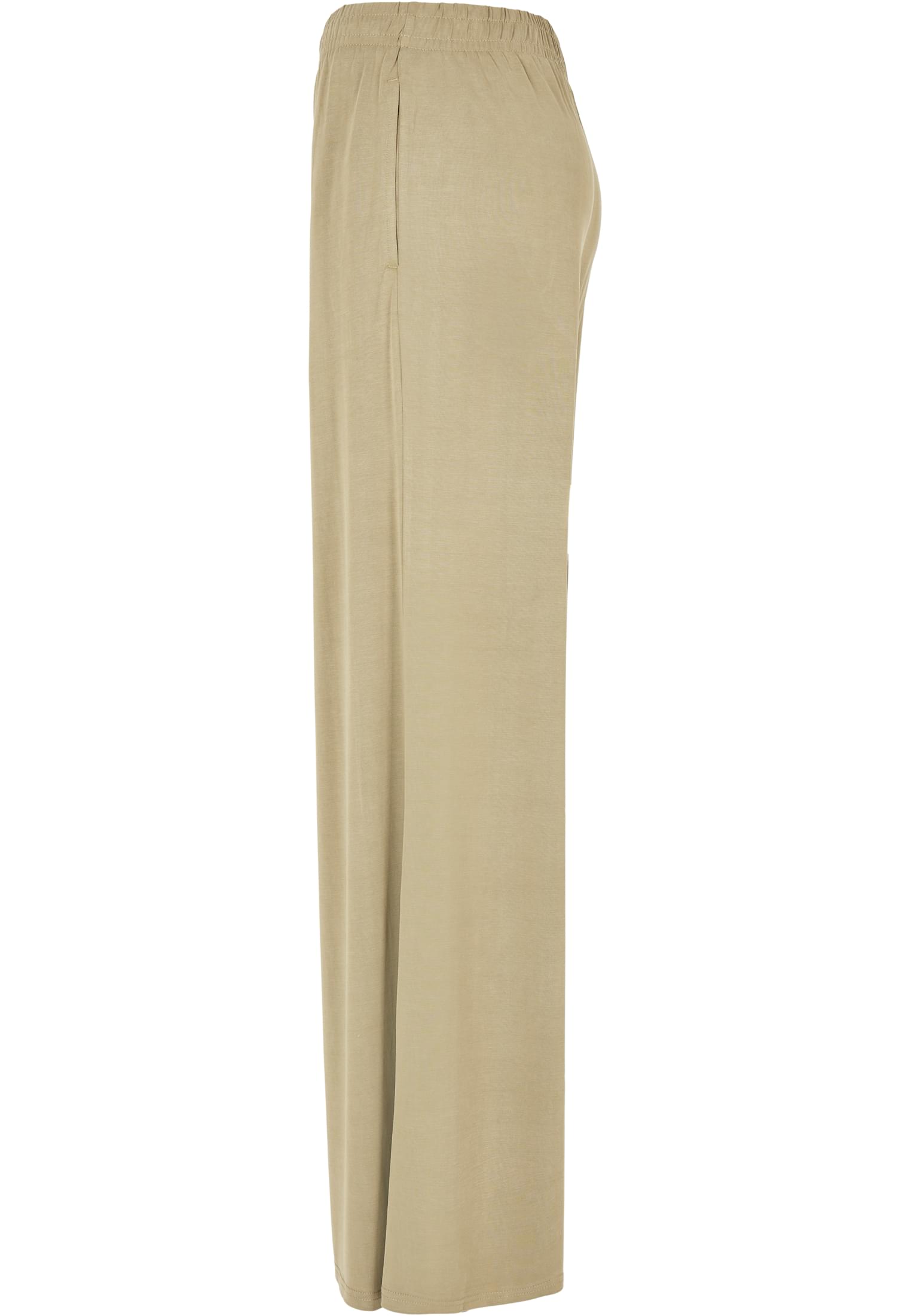 Ladies Modal Wide Leg Pants | khaki